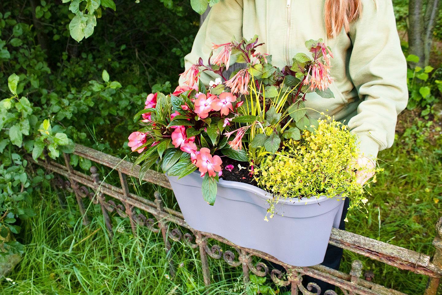 KHW Balkonkasten Flowerclip XXL (Set, 2 St), BxTxH: 57,5x27,7x27 cm