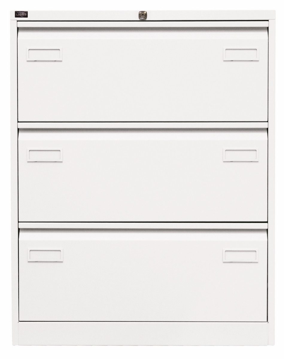 Bisley Hängeregisterschrank Hängeregistraturschrank Light in Verkehrsweiß - Maße: H 102 x B 80 x T 62 cm