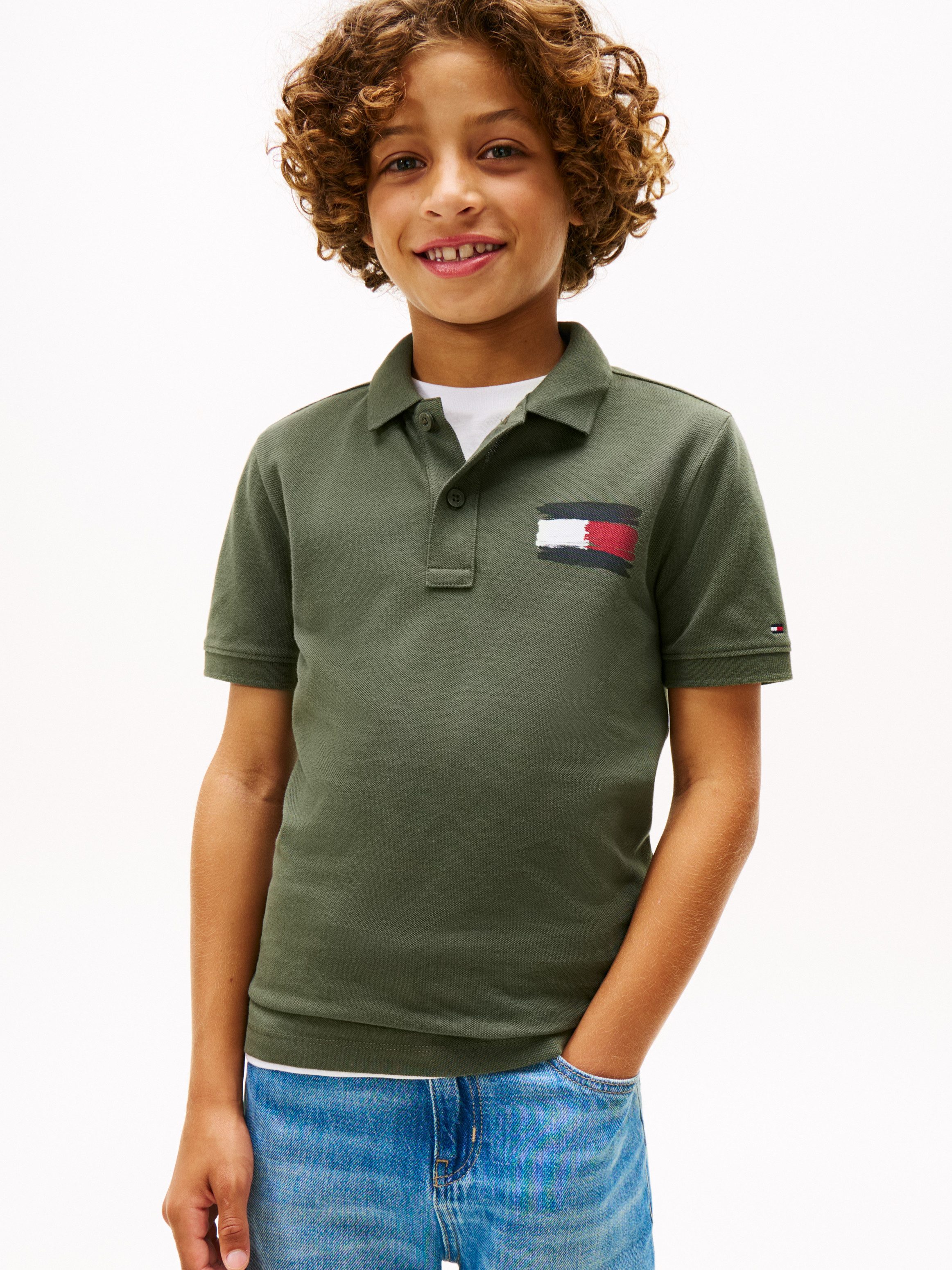 Tommy Hilfiger Poloshirt TOMMY FLAG POLO SS Kinder bis 16 Jahre