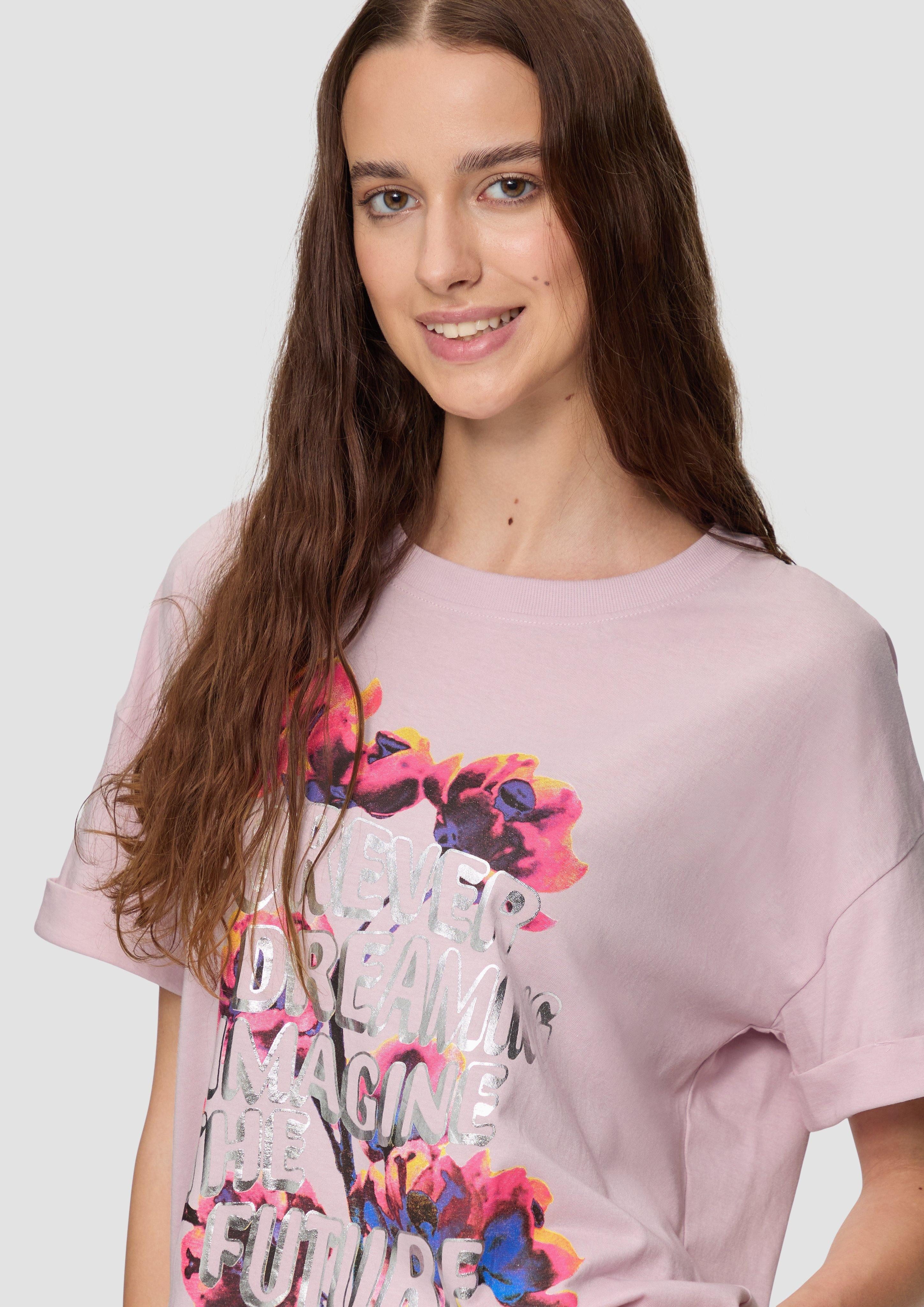 QS Kurzarmshirt Oversized T-Shirt aus Jersey günstig online kaufen