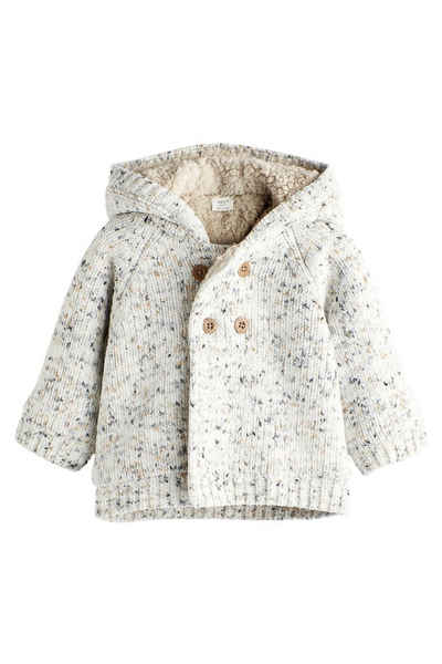 Next Strickjacke Baby-Cardigan mit Fleece-Futter (1-tlg)