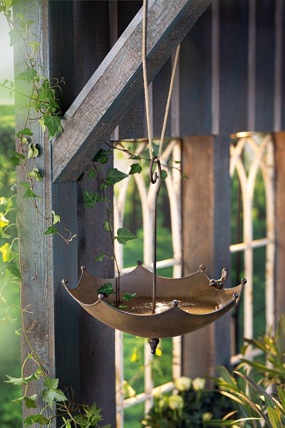 Home-trends24.de Vogeltränke Schirm Vogeltränke Futterplatz Vogelbecken Vogelfutterstelle