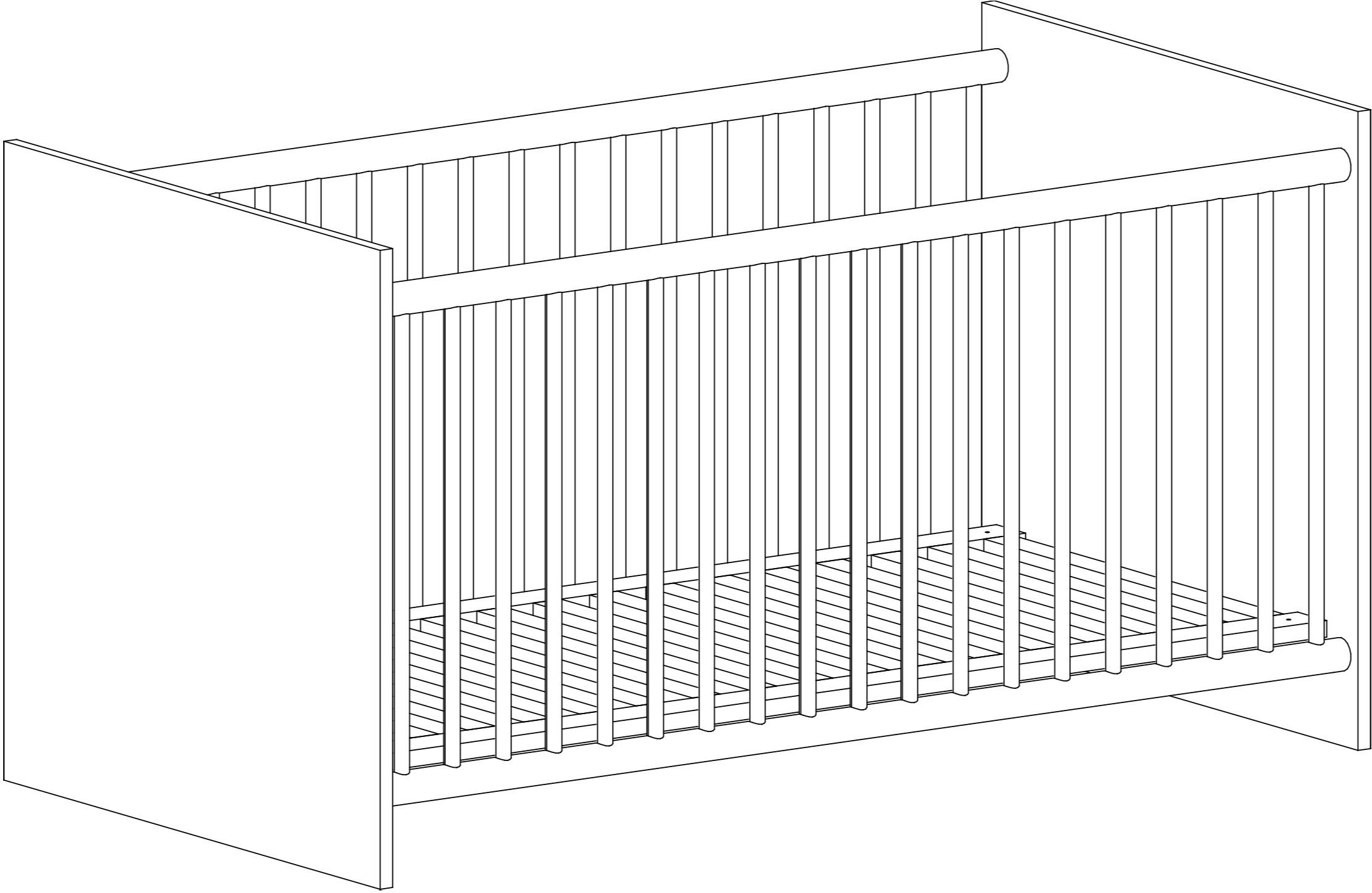 Kinderbett (Spar-Set, Jonas, 2-St., berndt mit Made und Babymöbel-Set in Wickelkommode; arthur Kinderbett, Wickelkommode), Germany
