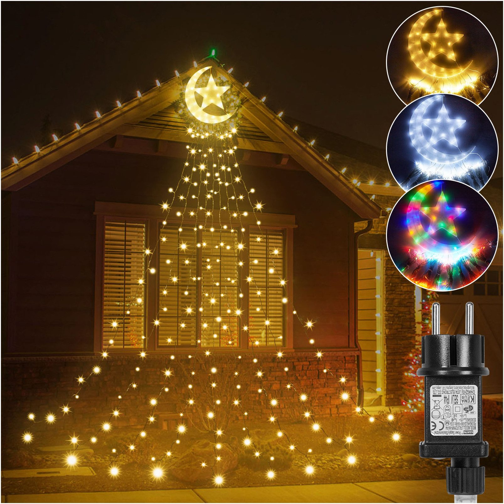 Rosnek LED-Baummantel Stern-Topper, 8 Modi, für günstig online kaufen