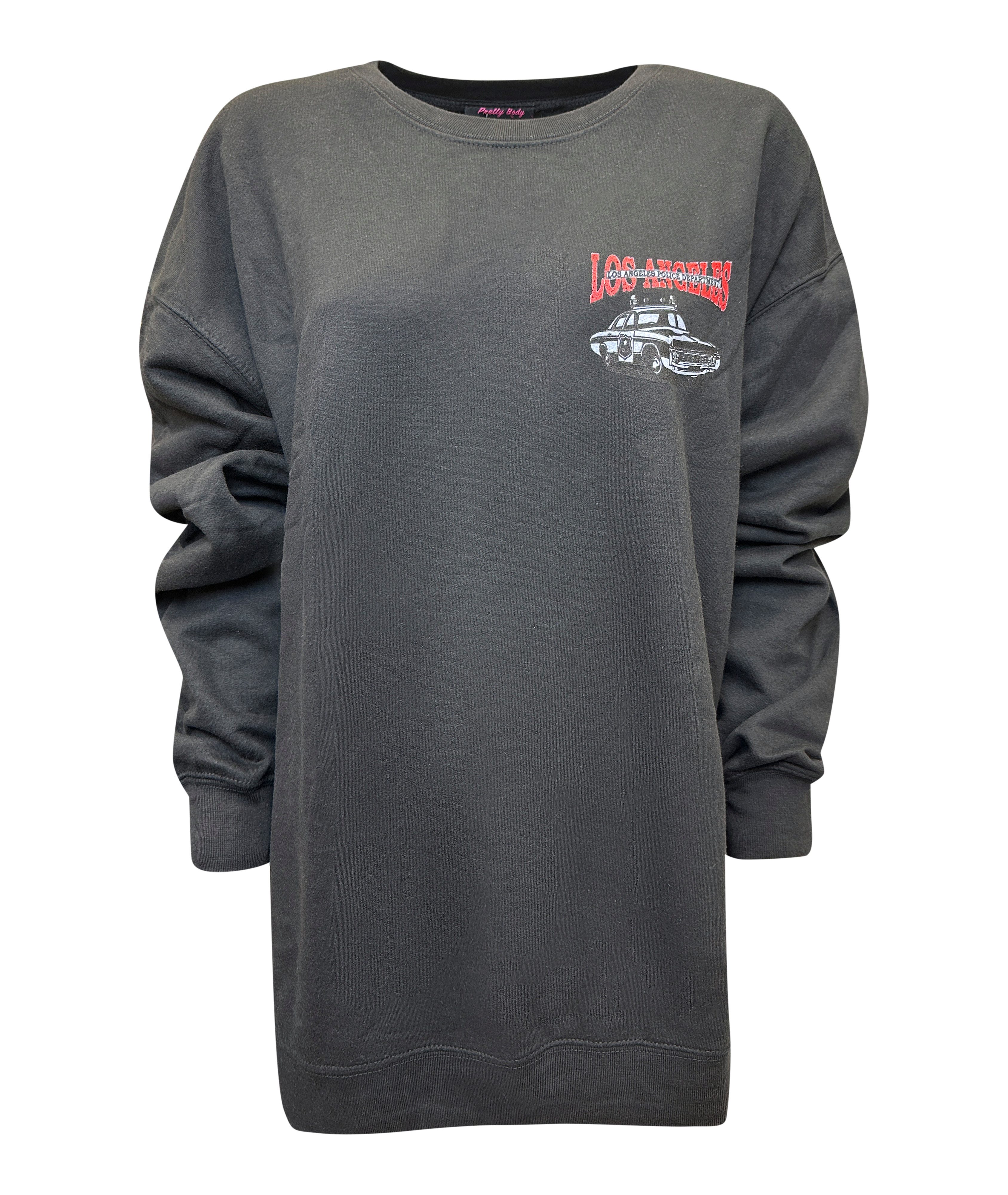 Worldclassca Longsweatshirt Worldclassca Damen Oversized Sweatshirt Sweater Bedruckt Langarmshirt