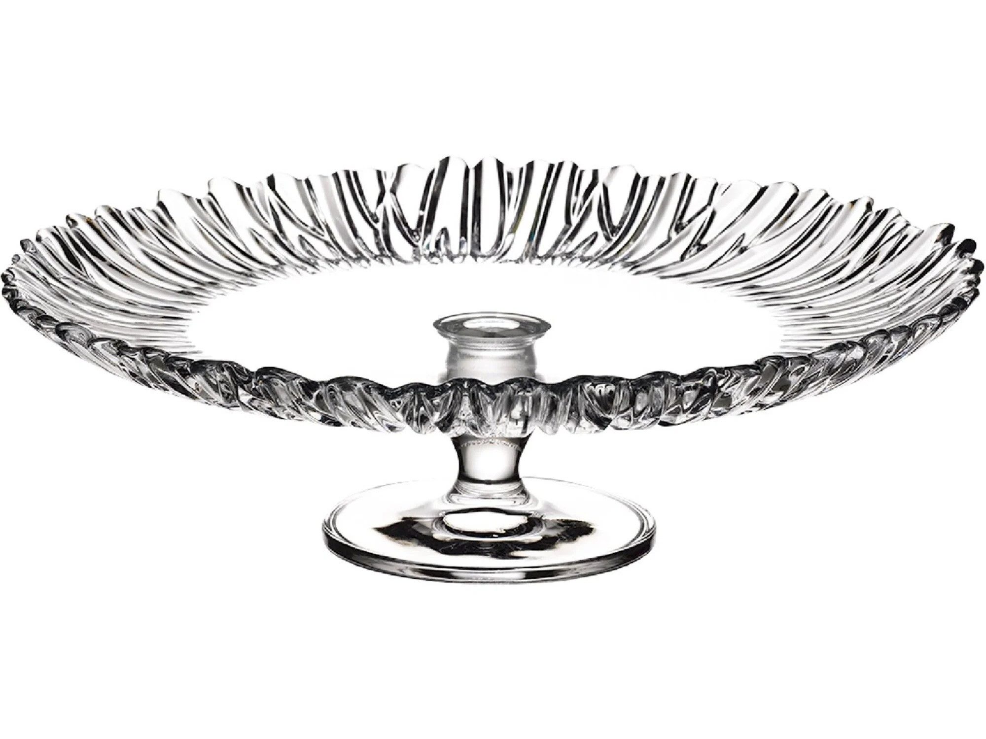 Pasabahce Servierplatte Aurora, Glas, (Packung, 1-tlg), 95834 Servierplatte mit Fuß - Durchmesser 21 cm