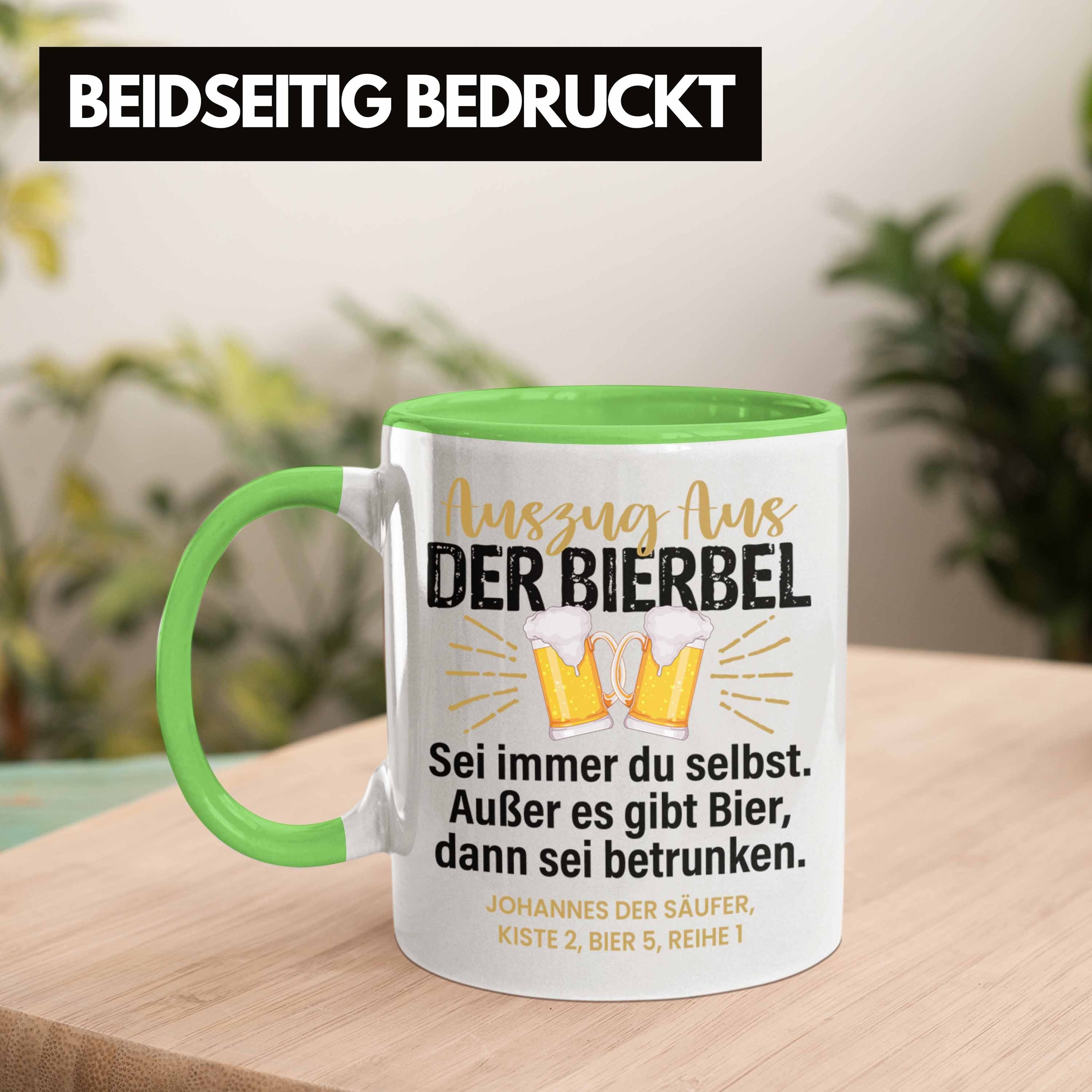 Tasse Geschenk Biertrinker Spruch Lustiger Bierbel Trendation Geschenkidee Tasse Humor Grün