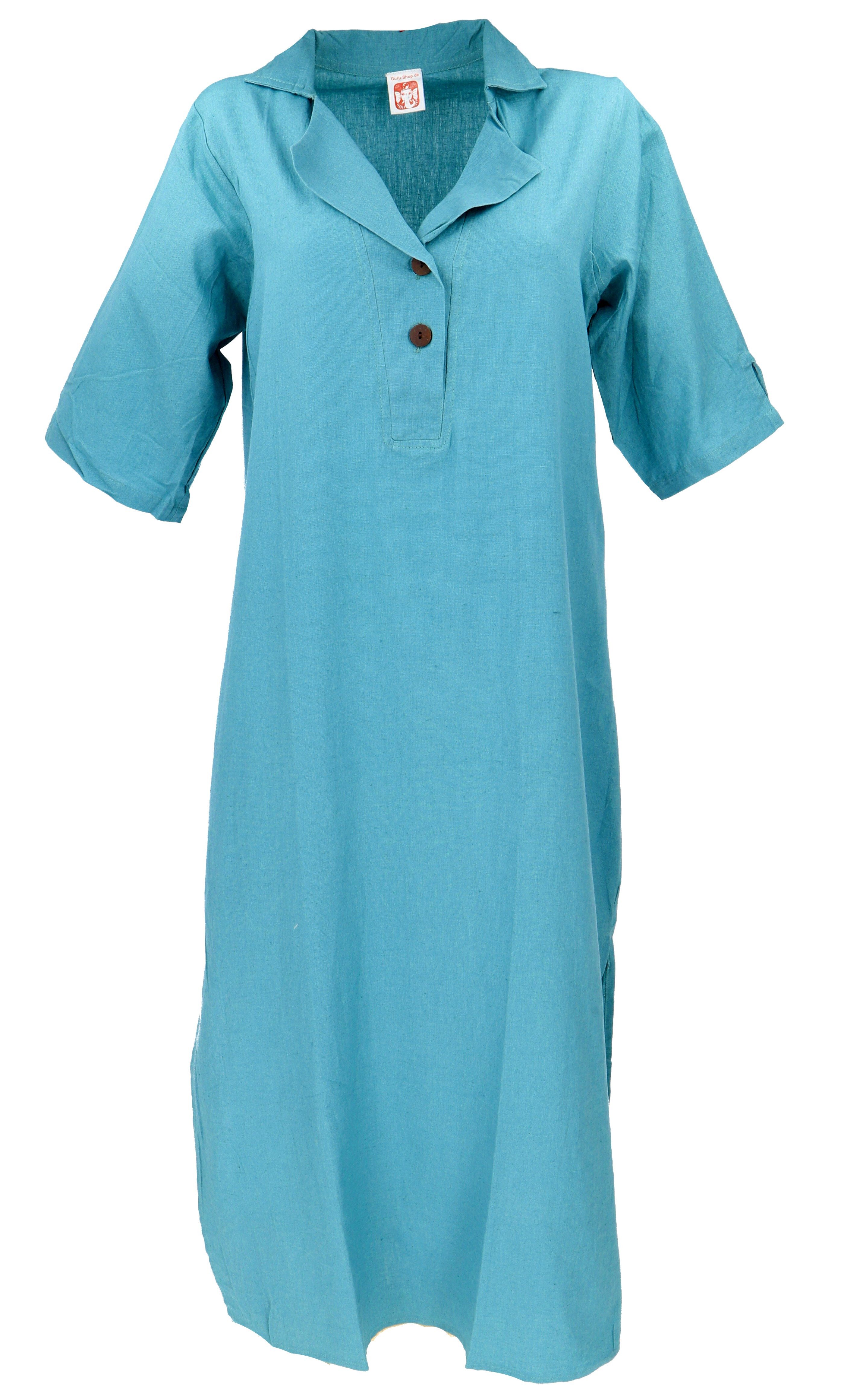 Guru-Shop Midikleid Luftiges Sommerkleid, Shirtkleid, Baumwoll.. günstig online kaufen