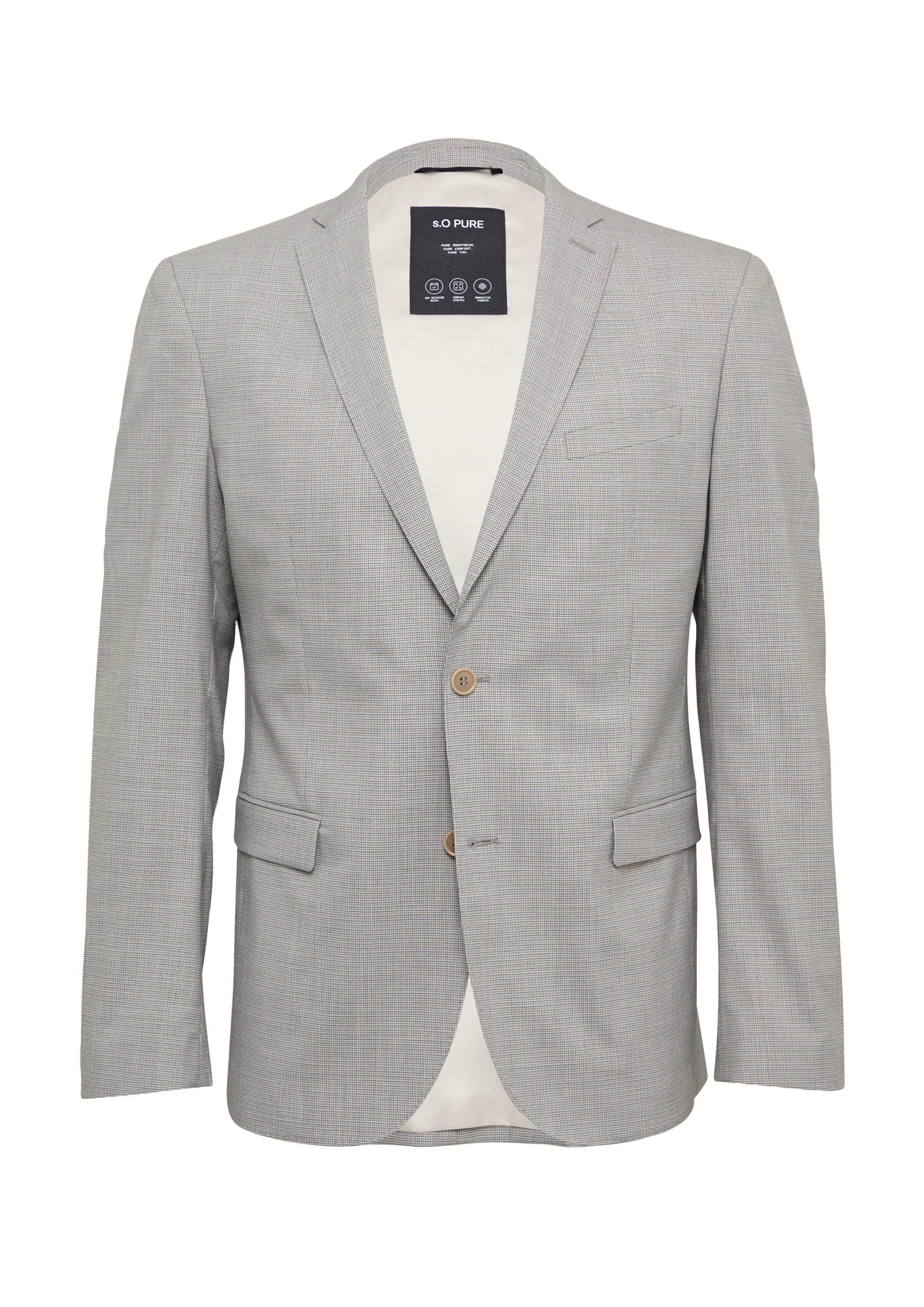 s.Oliver Sakko Indoor-Sakko S.OPURE s.O PURE: Anzugsakko aus kariertem Stre günstig online kaufen