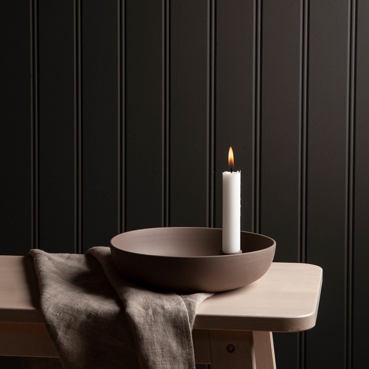 Storefactory Scandinavia Kerzenständer Kerzenhalter LIDATORP L Keramik brau günstig online kaufen