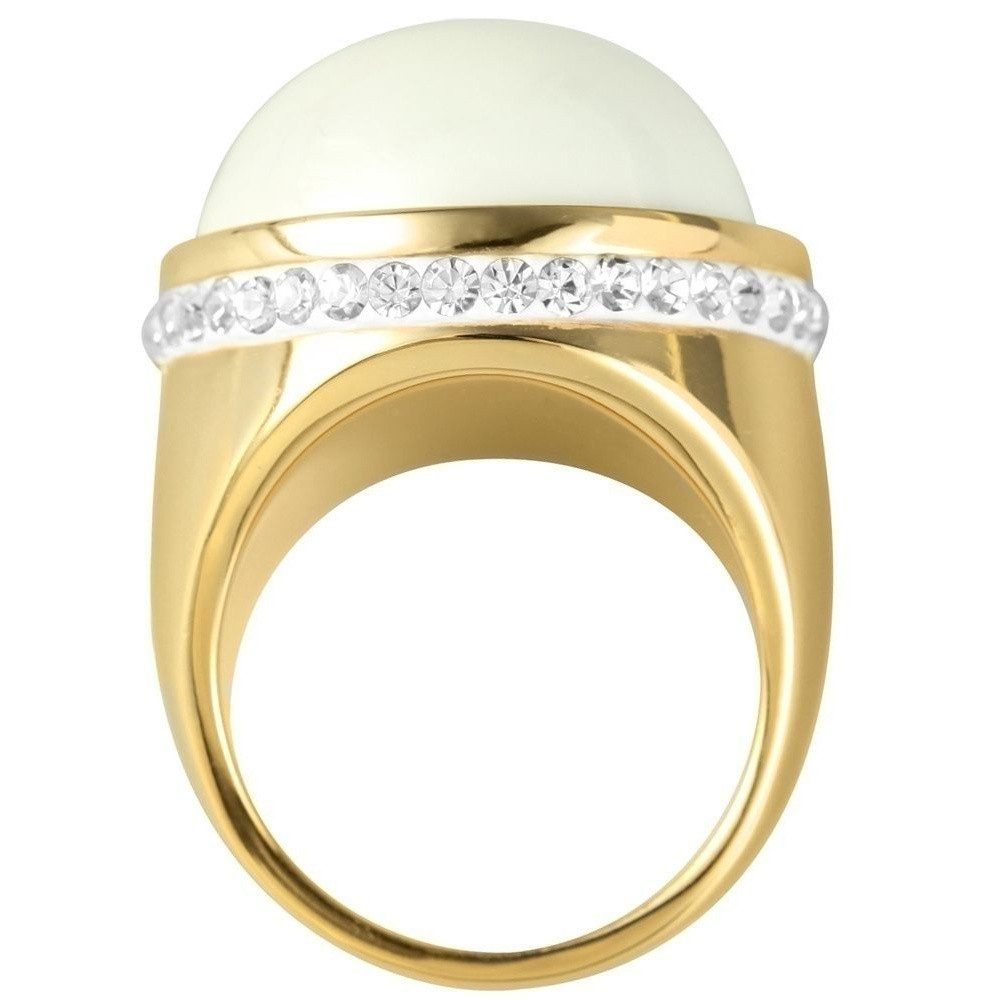 Adelia´s Fingerring Damen Ring aus Edelstahl mit Strass Steinchen – Bild 2 von 3