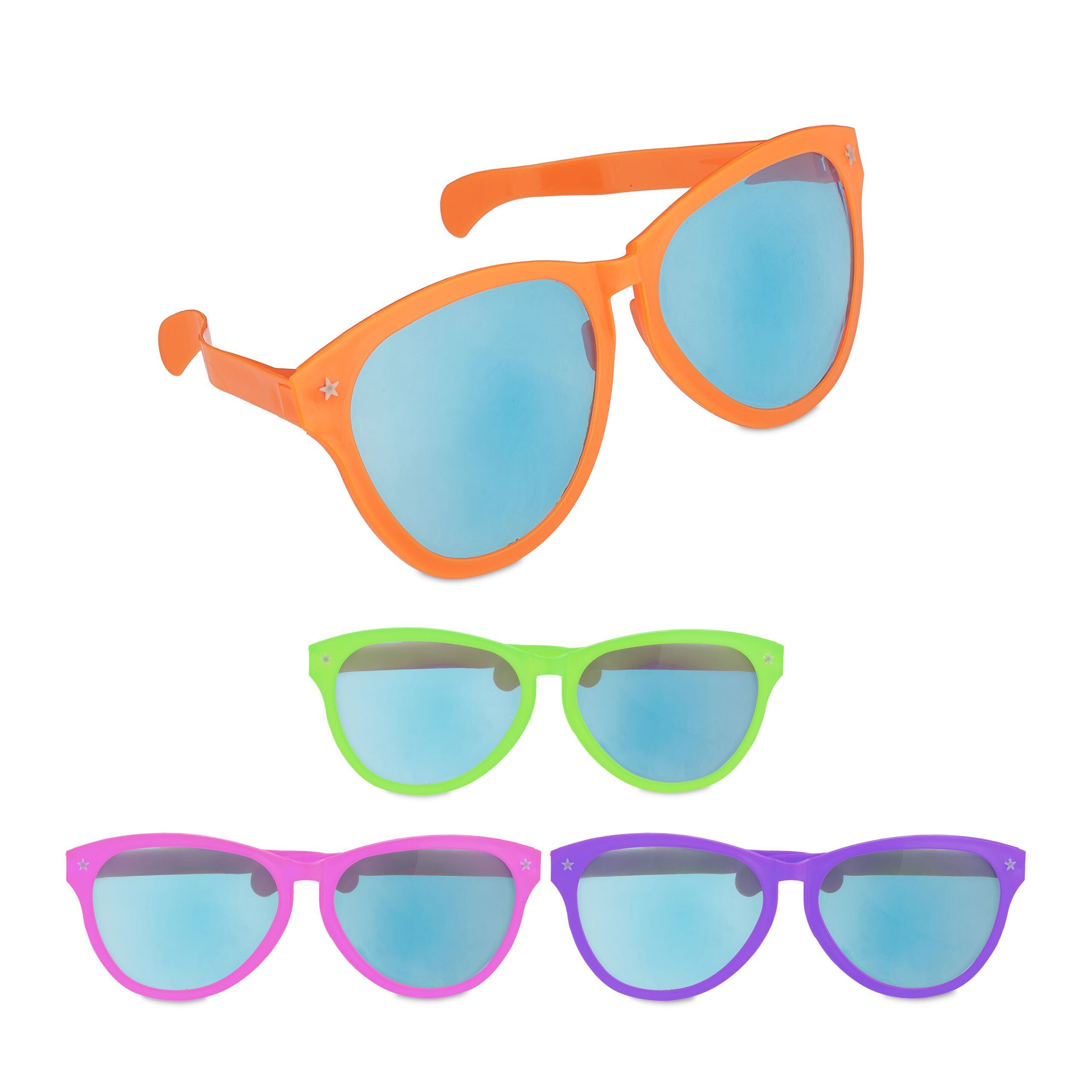 Kostüm Große Partybrille 4er Set
