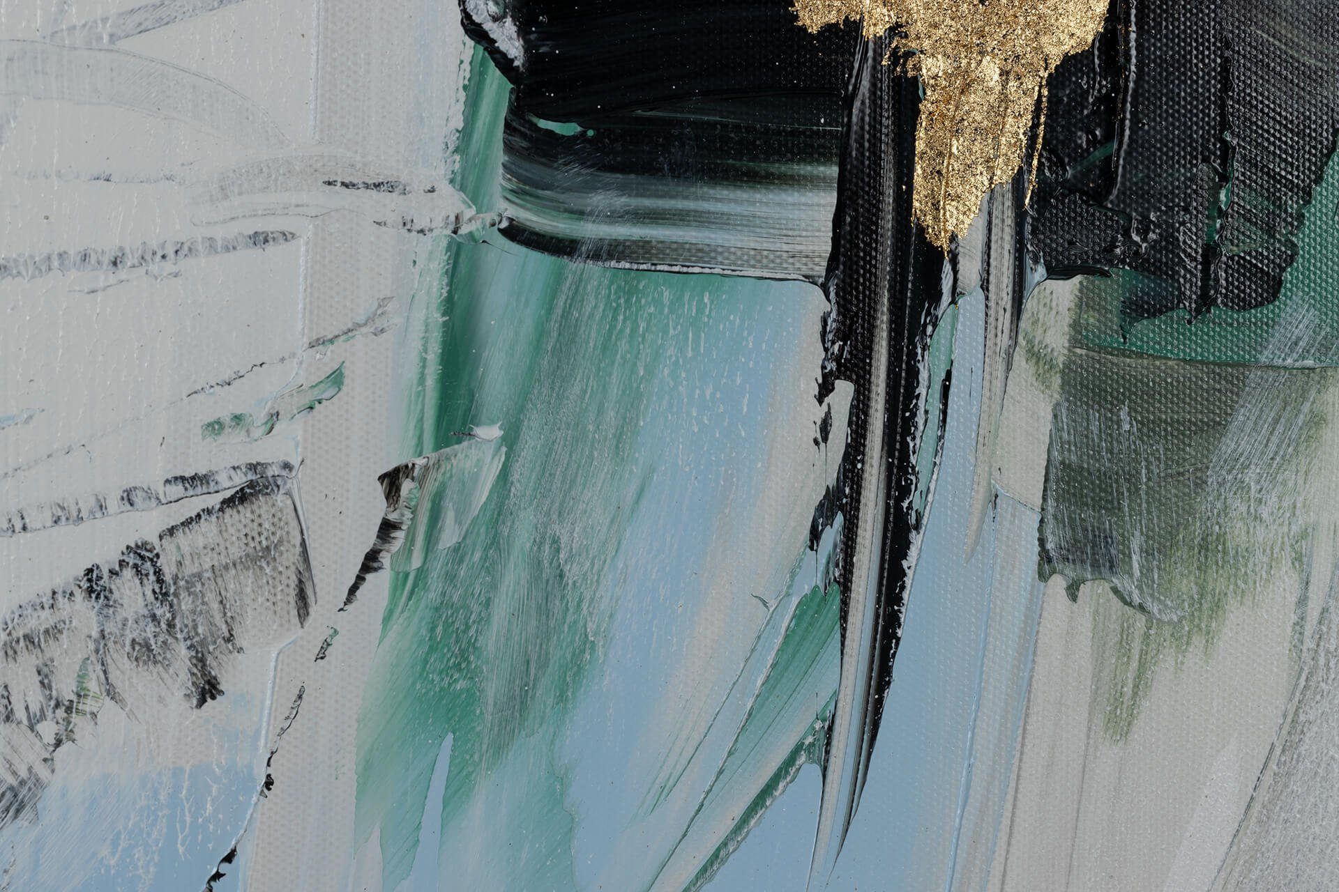 cm, Leinwandbild Wohnzimmer KUNSTLOFT Wandbild HANDGEMALT 100% Gemälde Abstractionist 100x75 Landscape