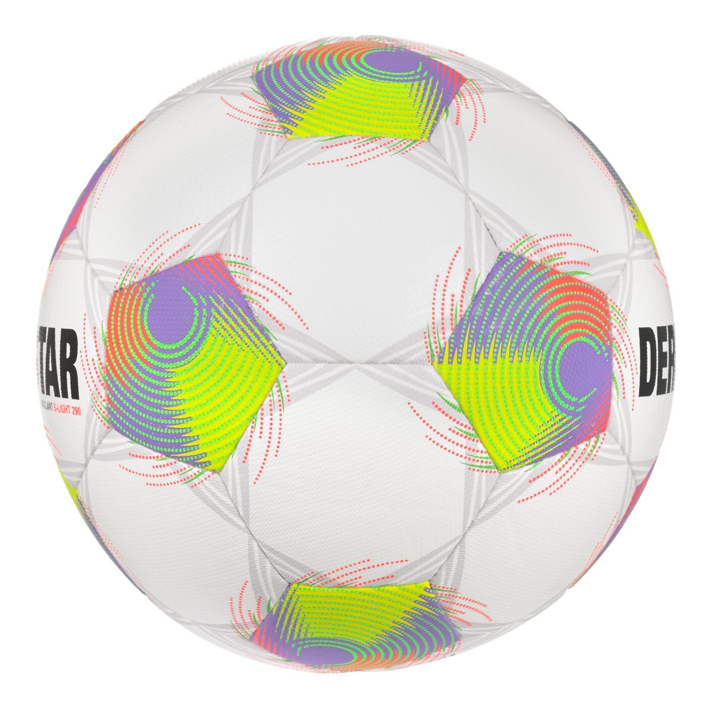 Derbystar Fußball FB Brillant S-Light (Trainingsball) weiss/grün/lila - 1 Ball – Bild 4 von 4