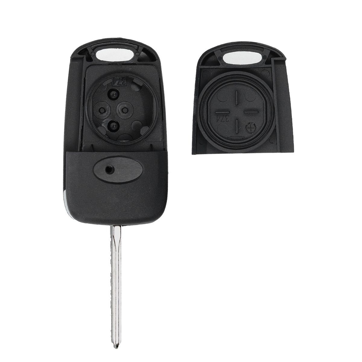 kwmobile Schlüsseltasche Gehäuse Batterien Transponder Hyundai ohne für Elektronik Auto - Autoschlüssel, Schlüsselgehäuse