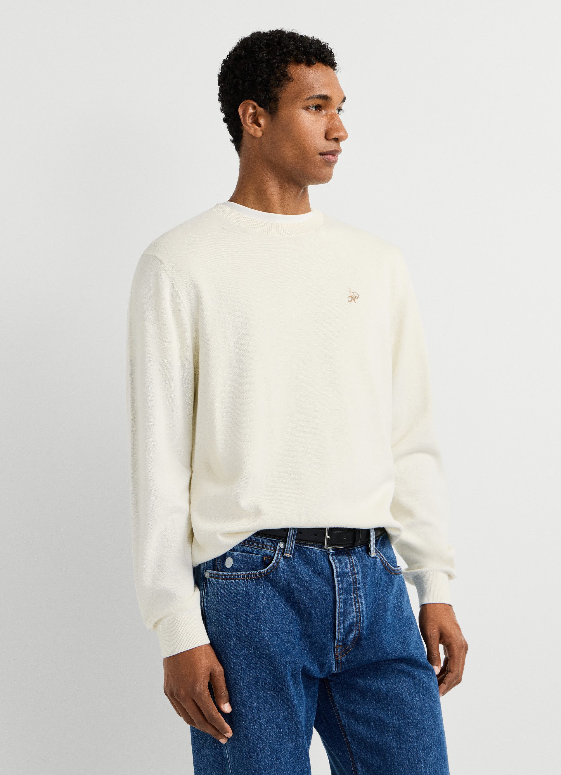 Pepe Jeans Rundhalspullover DANIELS mit gestickten Details, Baumwolle