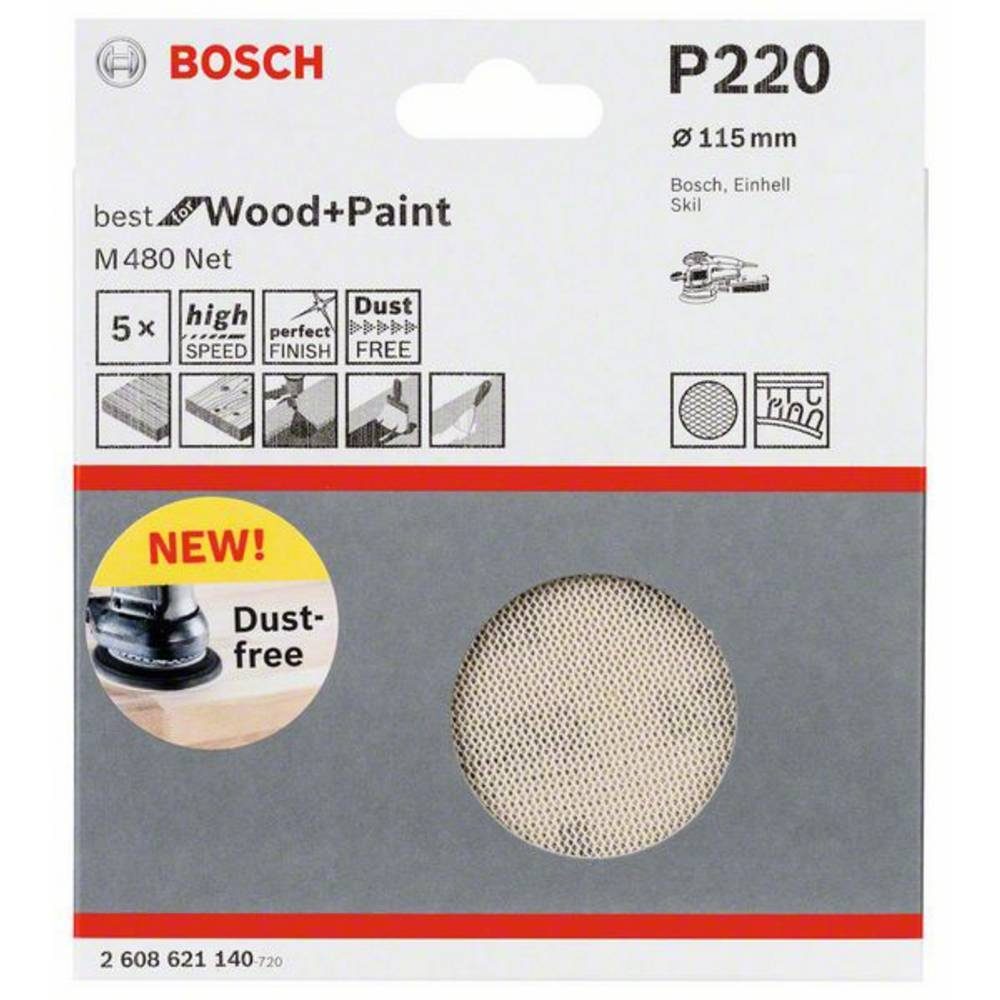 BOSCH Schleifpapier Schleifblatt Net, M480 for and Best Paint Wood