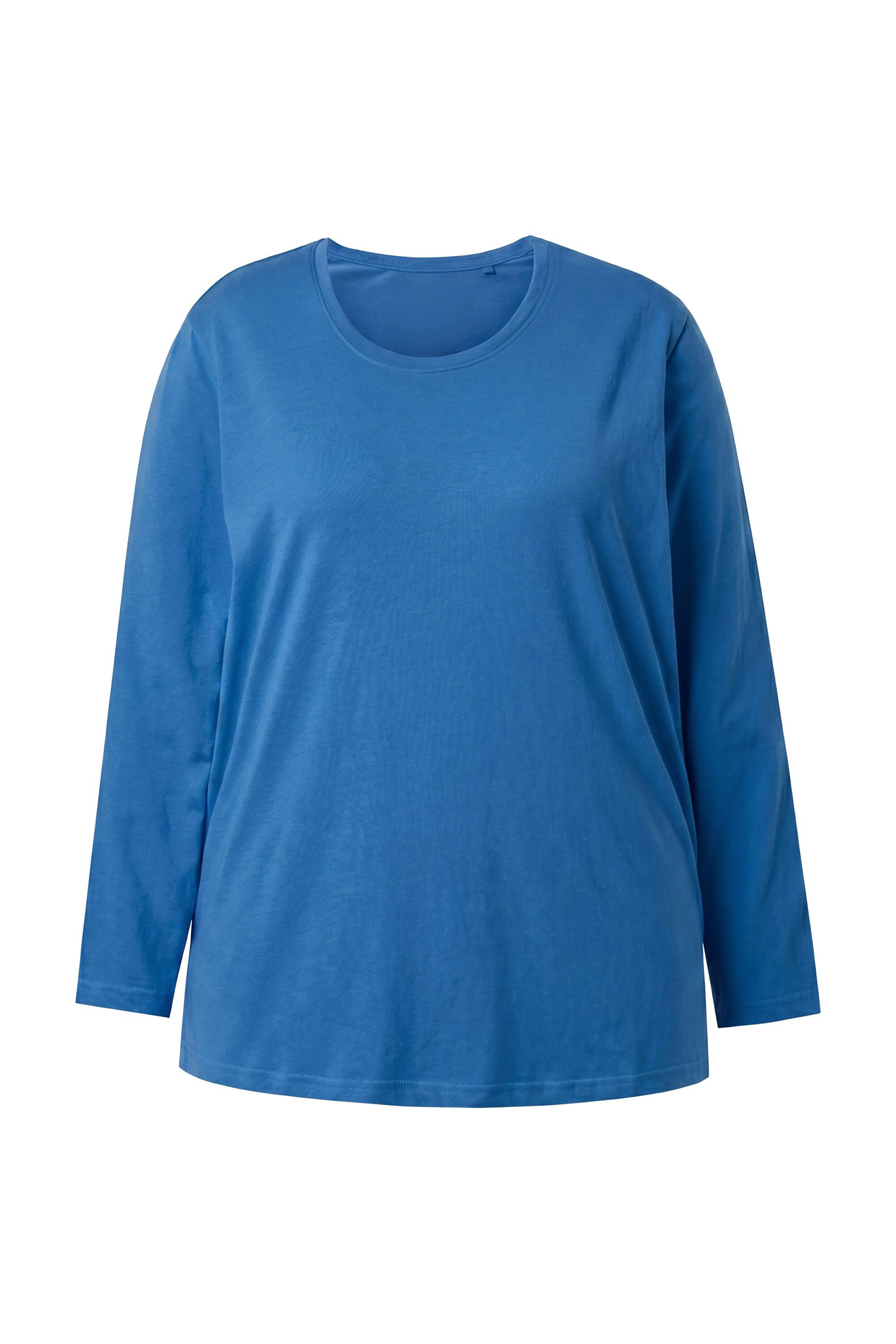 Ulla Popken T-Shirt Shirt Relaxed Rundhalsausschnitt Langarm – Bild 2 von 4