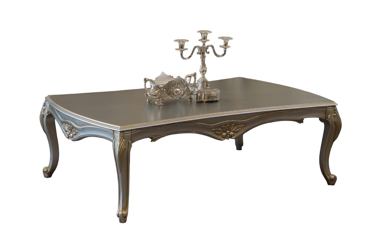 Xlmoebel Couchtisch Exklusiver Sofatisch Traditionelle Sofatische Gold Silber Tisch (Couchtisch), Hergestellt in Europa