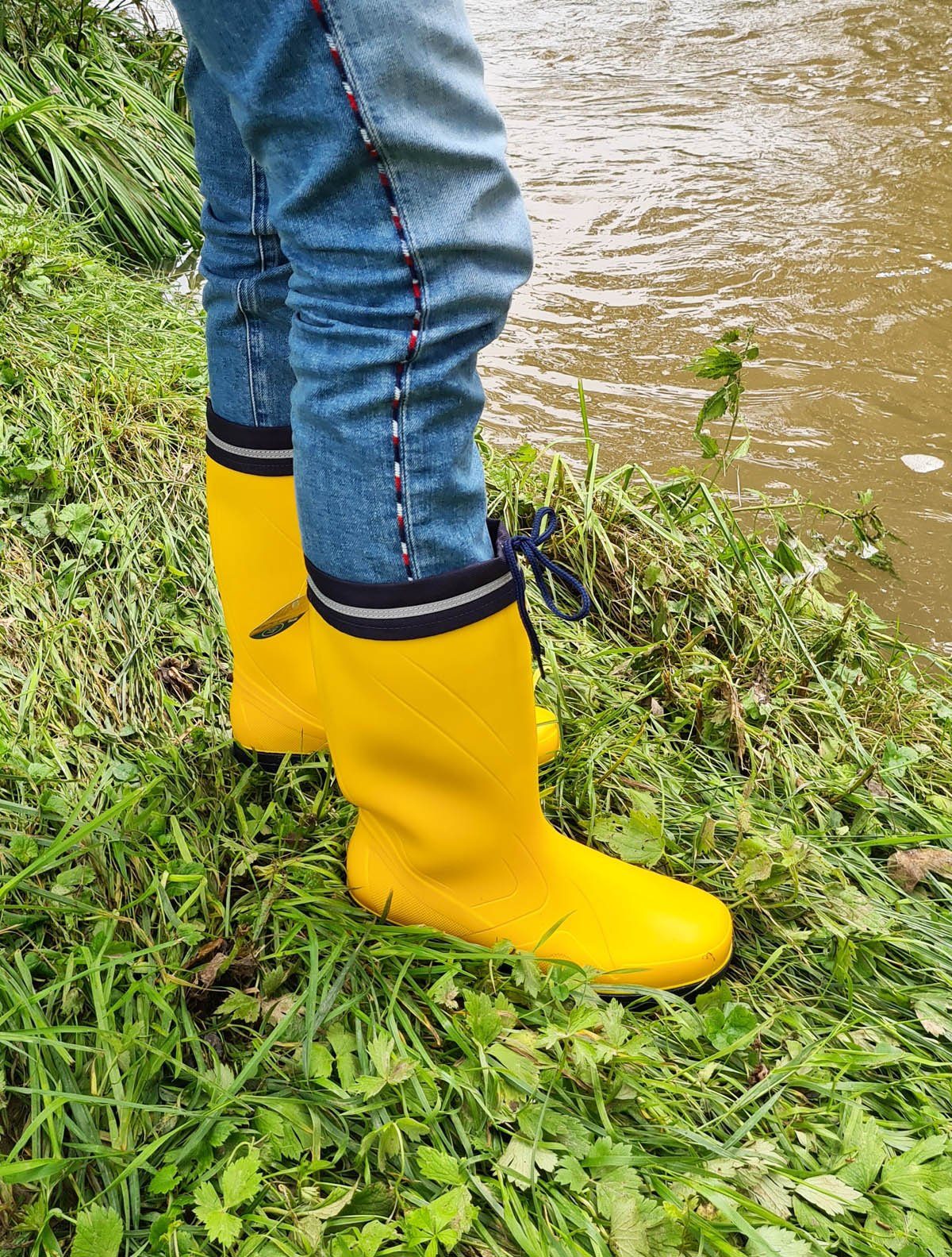 Beck Damen Regenstiefel Sailor Gummistiefel (klassischer Stiefel, für trockene, warme Füße) wasserdicht, robust, strapazierfähig, herausnehmbare Einlegesohle