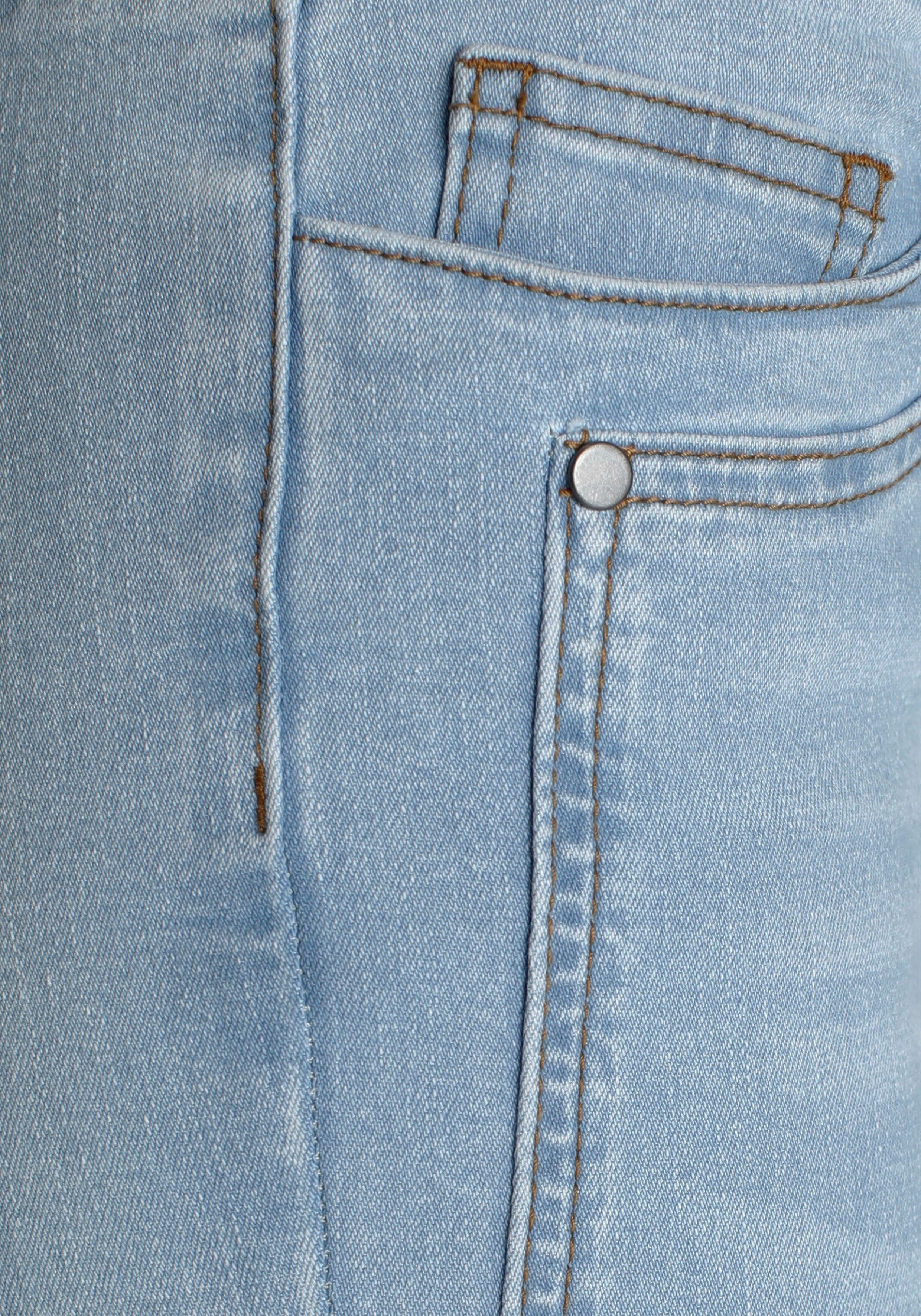 Arizona Low Keileinsätzen bleached Waist mit Skinny-fit-Jeans