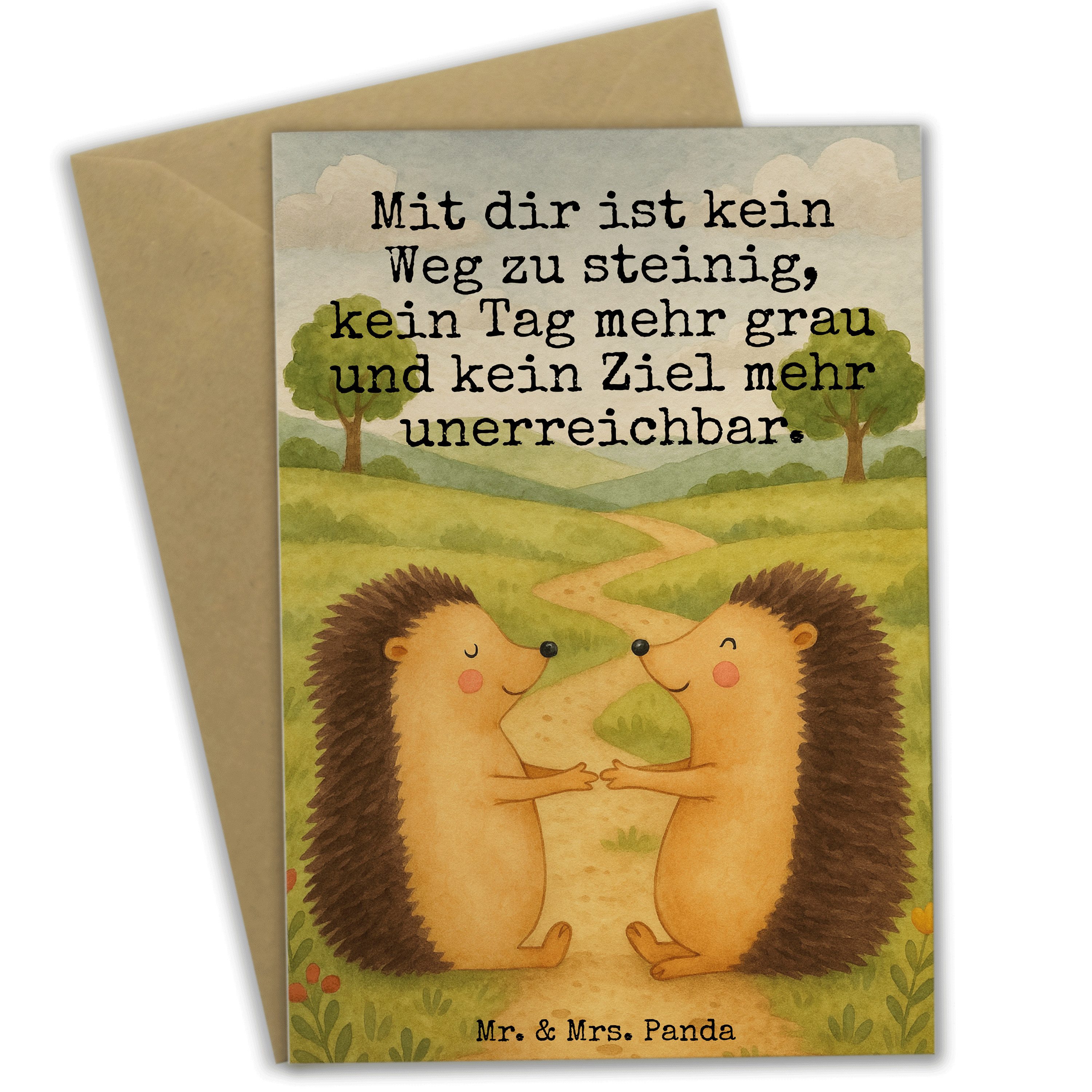 Mr. & Mrs. Panda Grußkarte Igel Liebe Design, Grußkarte, Weiß, Hochzeit, Klappkarte, Geschenk, V, Beileidskarte valentinstagskarte dankeskarten