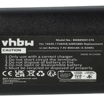 vhbw Ersatz für 3M W003688, S0895880 für Akku Li-Ion 800 mAh (7,4 V)