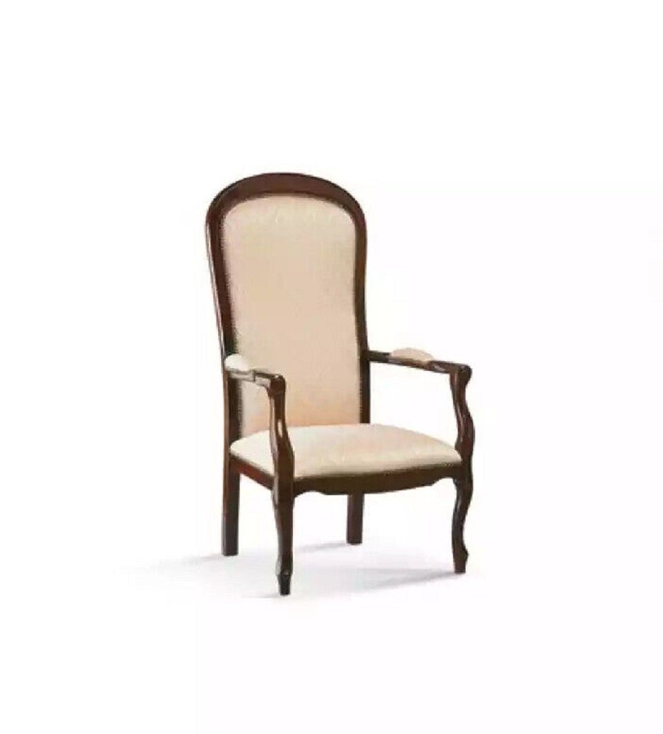 Stuhl Polster Luxus Design (1 Textil Holz Italy St), Wohnzimmer Möbel JVmoebel Made in Esszimmerstuhl