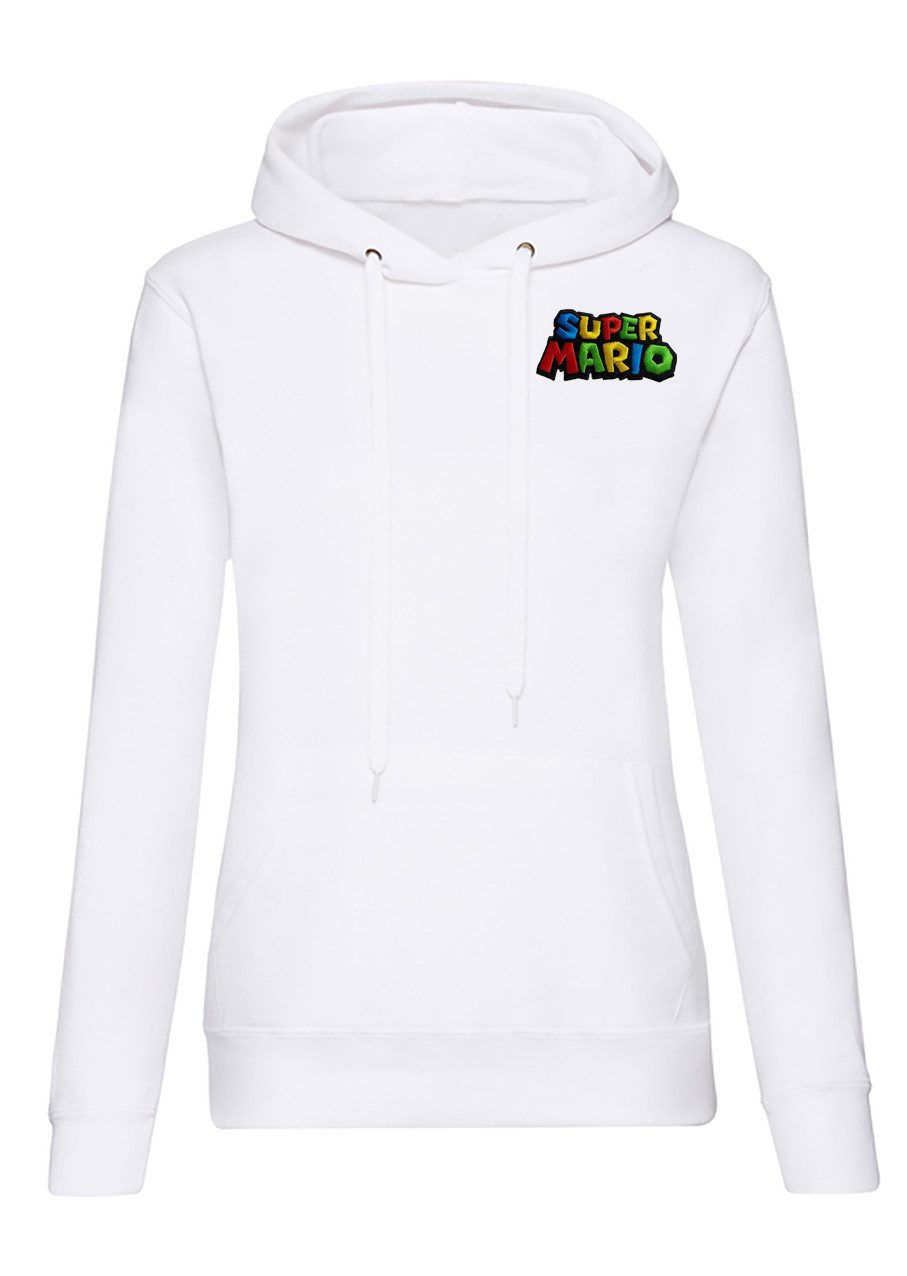 Blondie & Brownie Hoodie Herren Hoodie mit Mario Luigi Wario Yoshi Peach Patch Design klassisch UrbanPatch Mario Chest Hoodie StyleFit