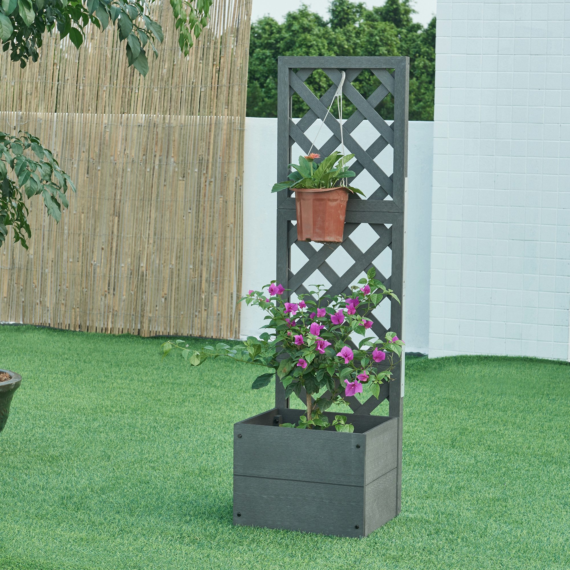 en.casa Blumenkasten, »Amstelveen« Pflanzkasten mit Spalier günstig online kaufen