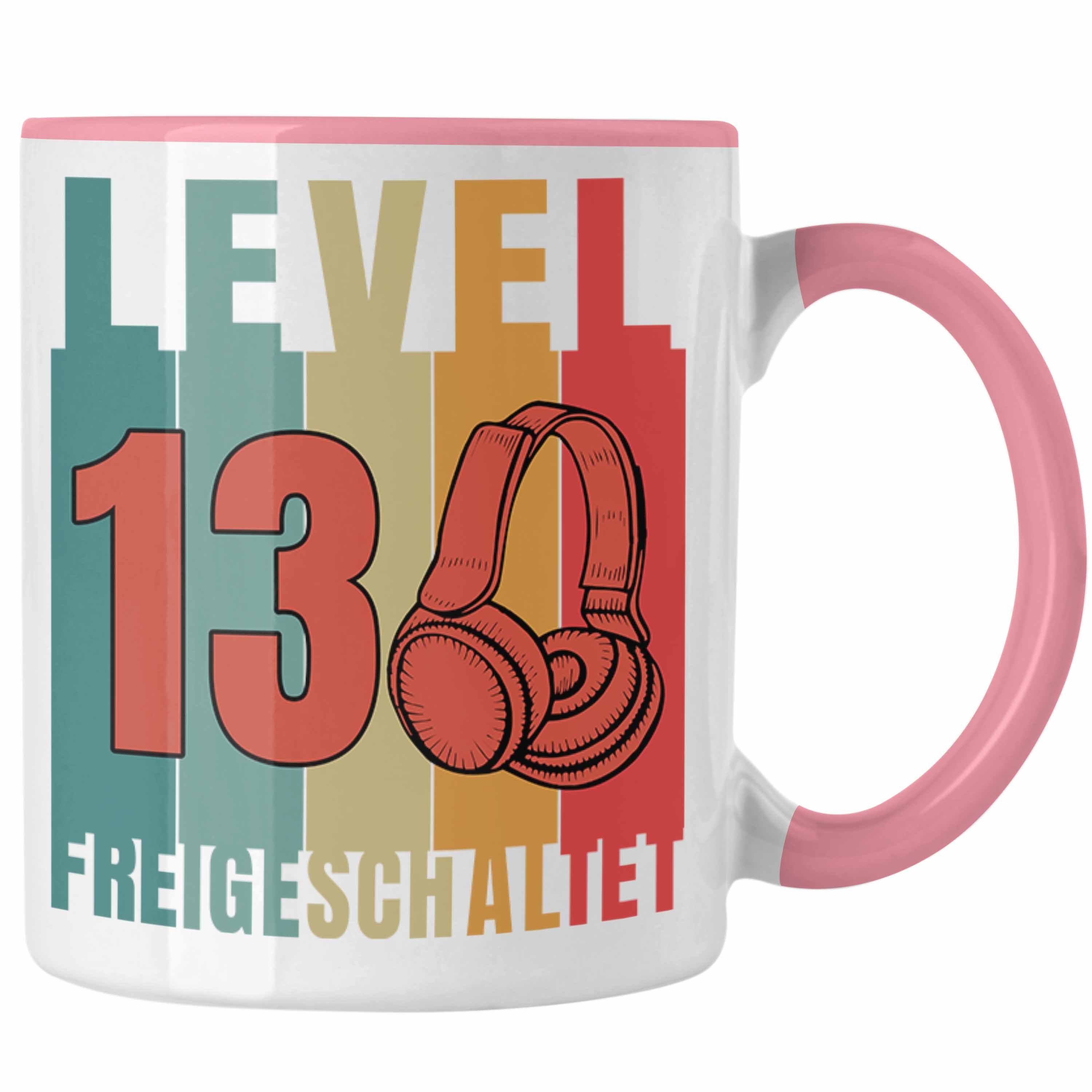 Trendation Tasse Trendation - 13. Geburtstag Junge Lustige Gamer Tasse Zocker Geschenk Gamer Gamergirl Geschenkidee Geburtstag 13er Geburtstag Rosa