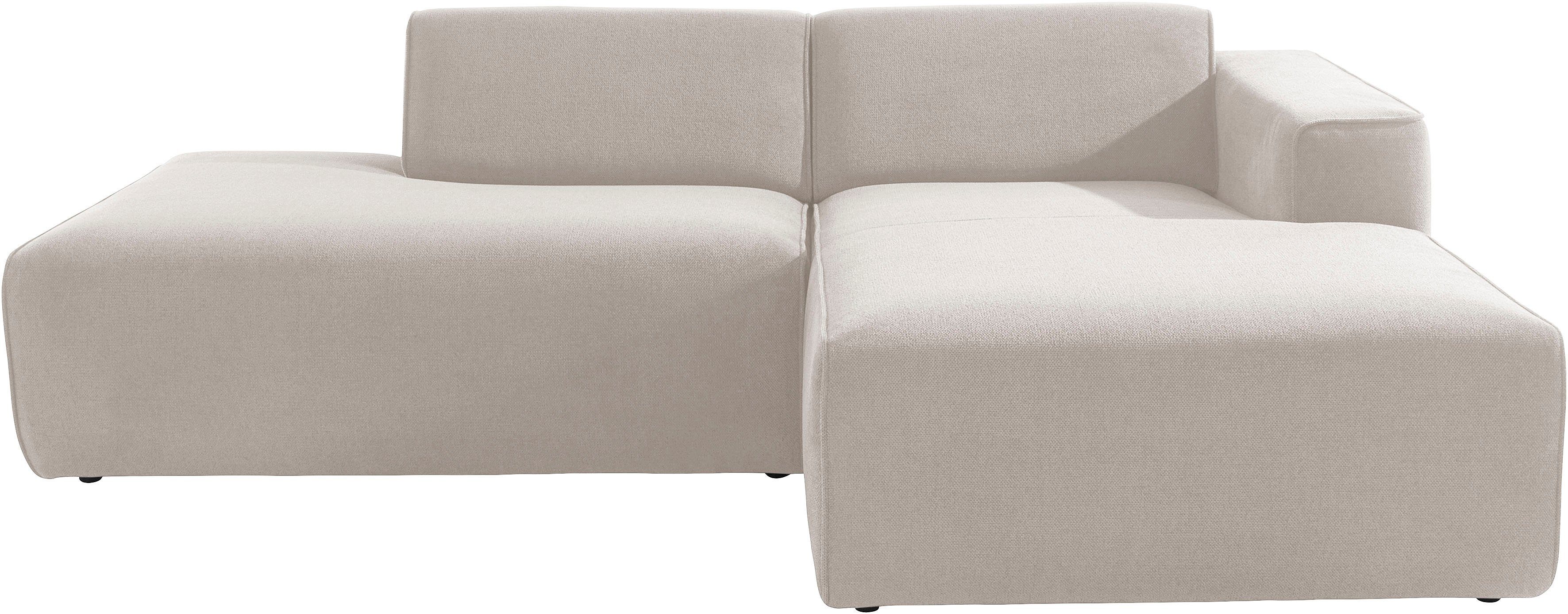 andas Ecksofa "Noord mit Kedernaht, Breite 227 cm, L-Form", Cord, Struktur, günstig online kaufen