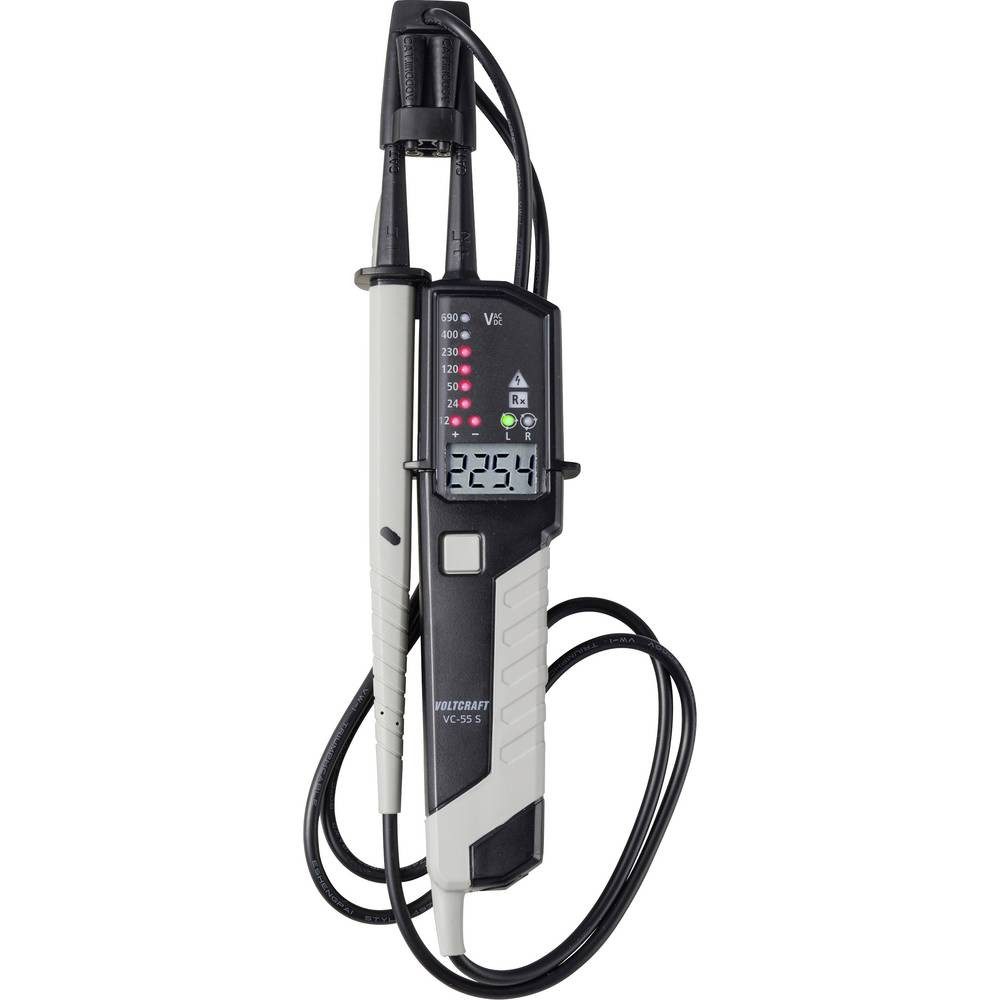 VOLTCRAFT Spannungsprüfer VC-55 S Zweipoliger Spannungsprüfer CAT III 1000 V, CAT IV 600 V
