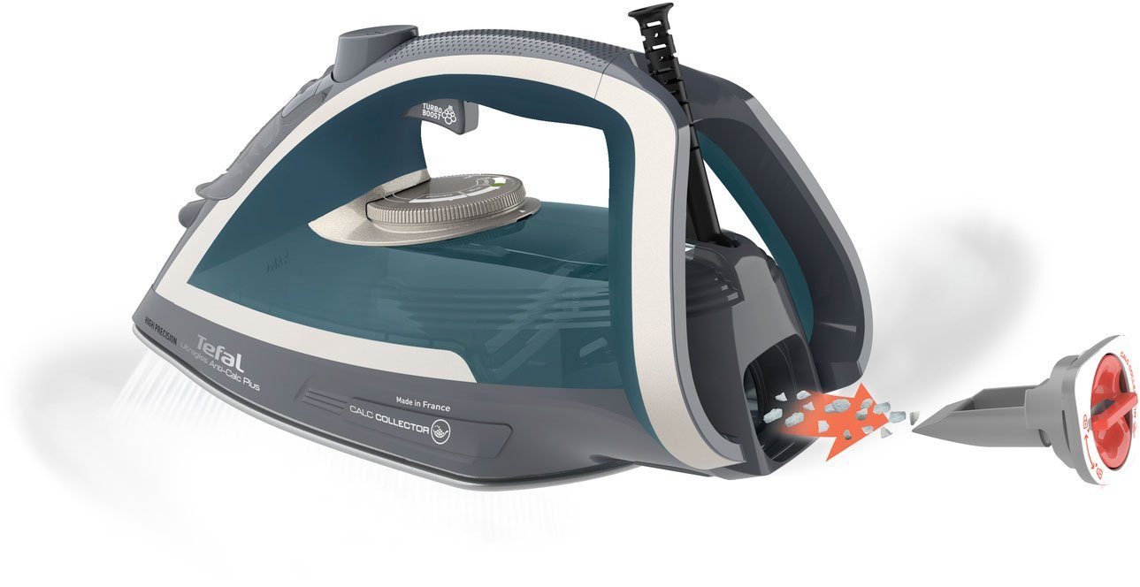 Tefal Dampfbügeleisen Ultragliss Plus FV6842, 2800 W, abnehmbarer Kalk-Kollektor, 2800 W, 50 g/Minute kontinuierliche Dampfabgabe, 260 g/Minute Dampfstoß – Bild 5 von 5