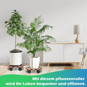 Randaco Blumentopfuntersetzer 1X Blumentopfuntersetzer Pflanzenroller WPC