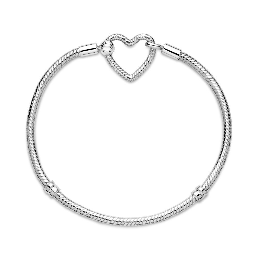 Pandora Bettelarmband Pandora Silberarmband mit Herzverschluß 599539C00-19