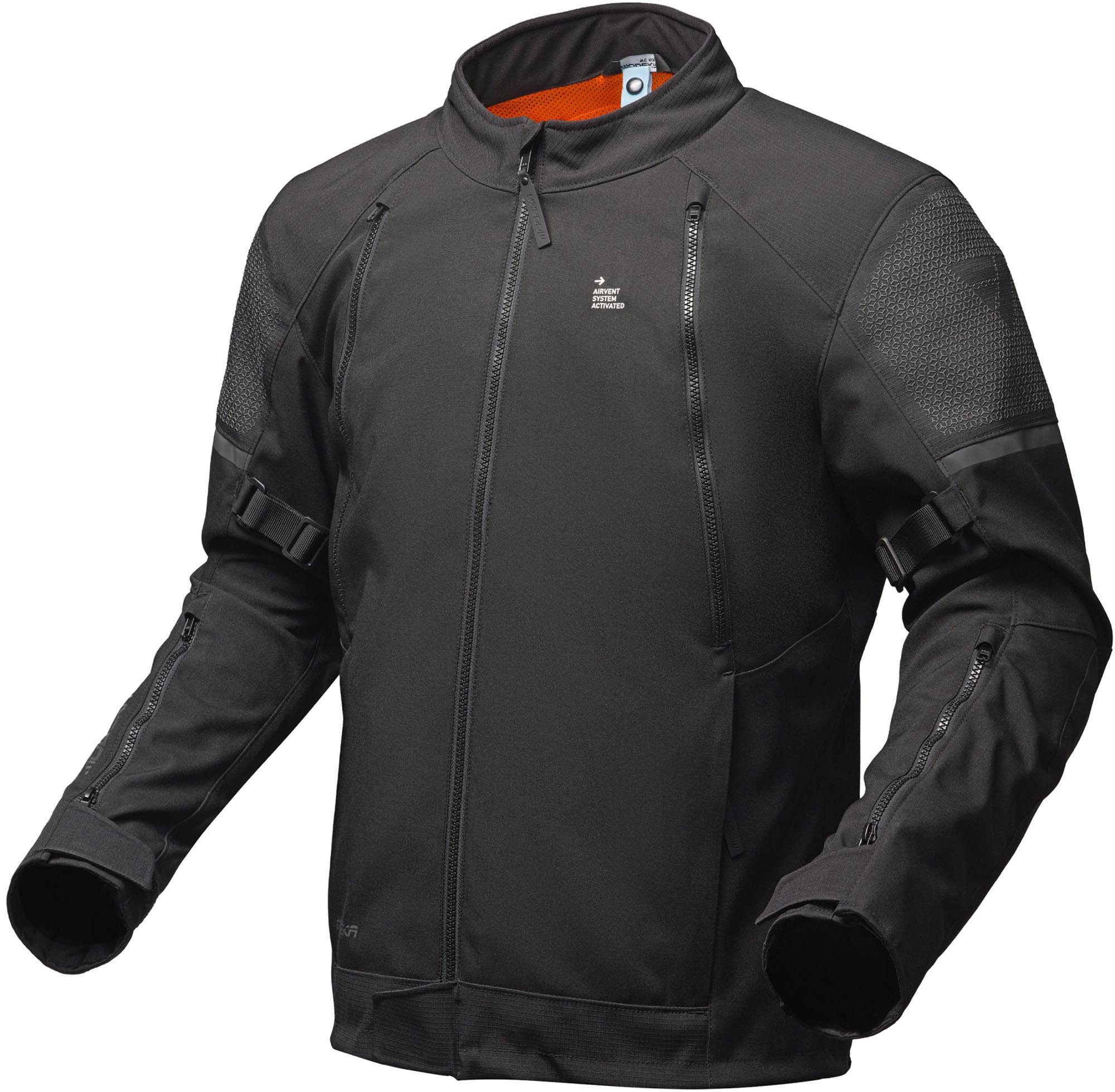 Modeka Motorradjacke Muva Motorrad-Textiljacke Airbag vorbereitet,Verbindungsreißverschluss,Ellenbogenprotektore