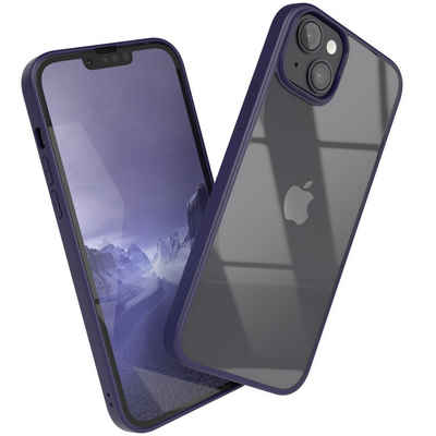 EAZY CASE Handyhülle Bumper Case für Apple iPhone 14 Plus 6,7 Zoll, Schutzhülle kratzfest Slim Cover Transparent Hybrid Handyhülle Lila