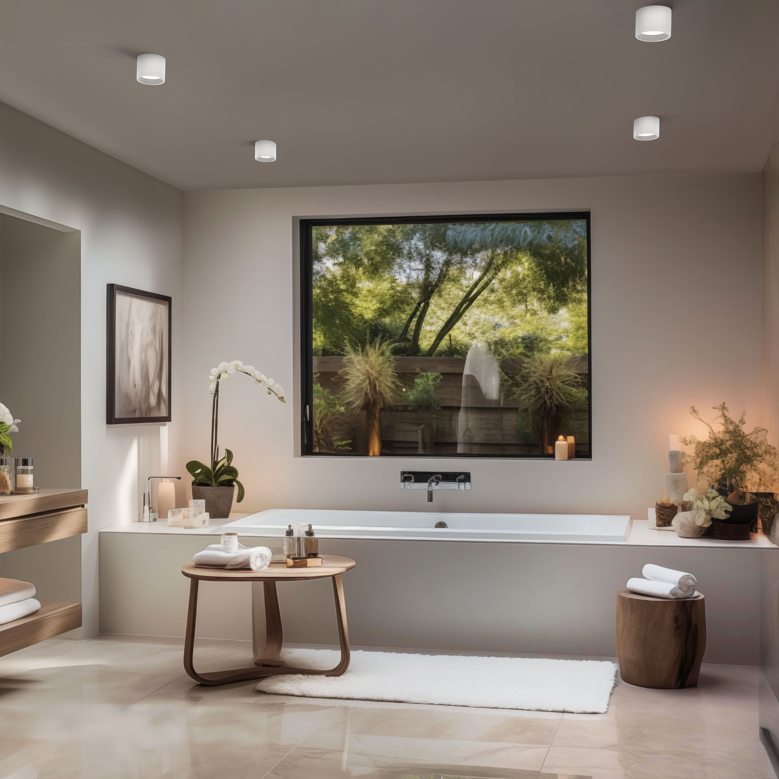 Spectrum Aufbauleuchte LED Aufbauleuchte Chloe AR111 weiß Badezimmerleuchte günstig online kaufen