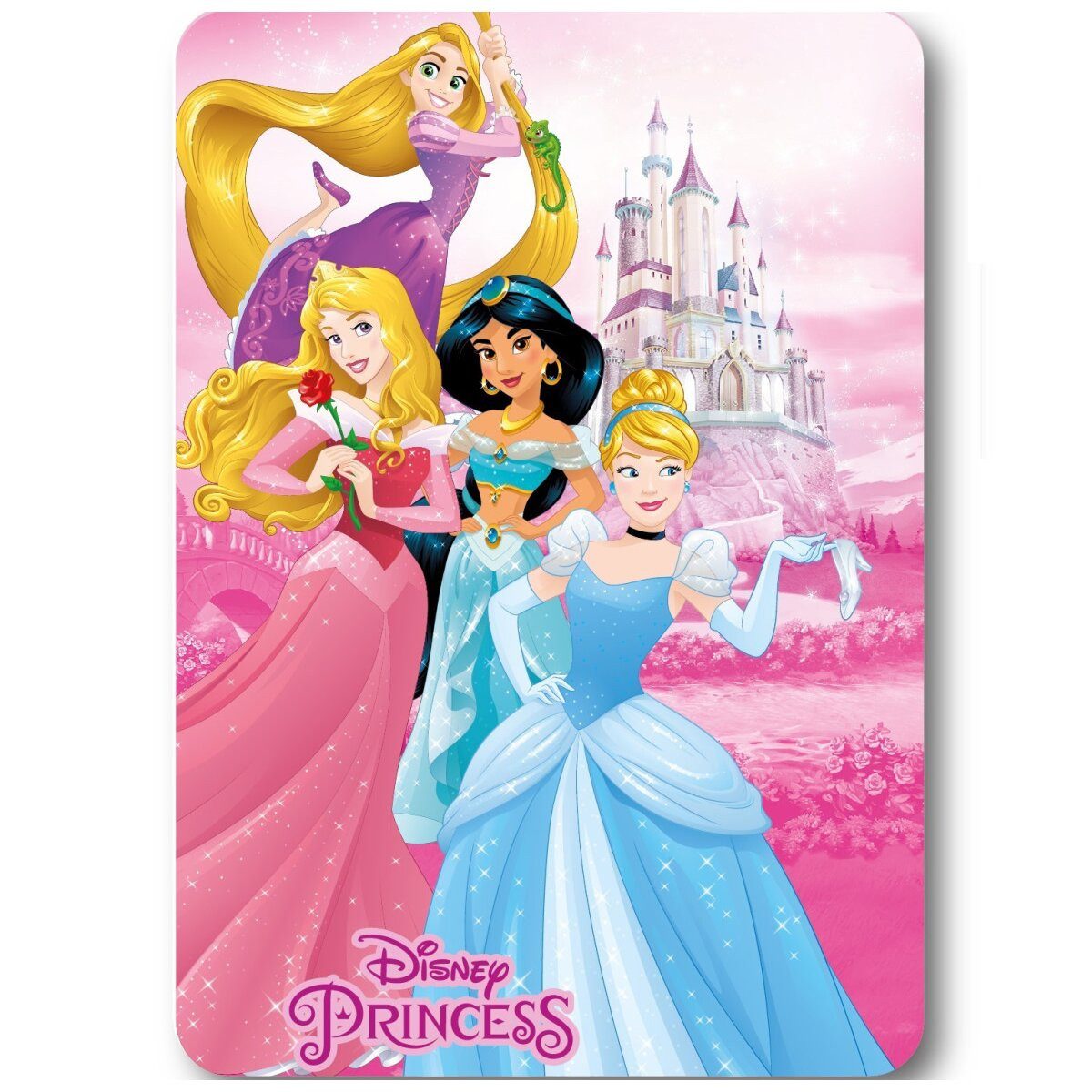 Wohndecke Disney Prinzessin Castle Polarfleecedecke 100x140cm, Disney, Geschenkidee für Mädchen und Jungen