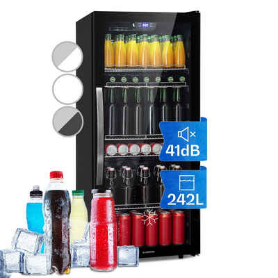 Klarstein Getränkekühlschrank HEA8-Beersafe7XL-OX 10039513, 126.5 cm hoch, 55 cm breit, Bierkühlschrank Getränkekühlschrank Flaschenkühlschrank mit Glastür