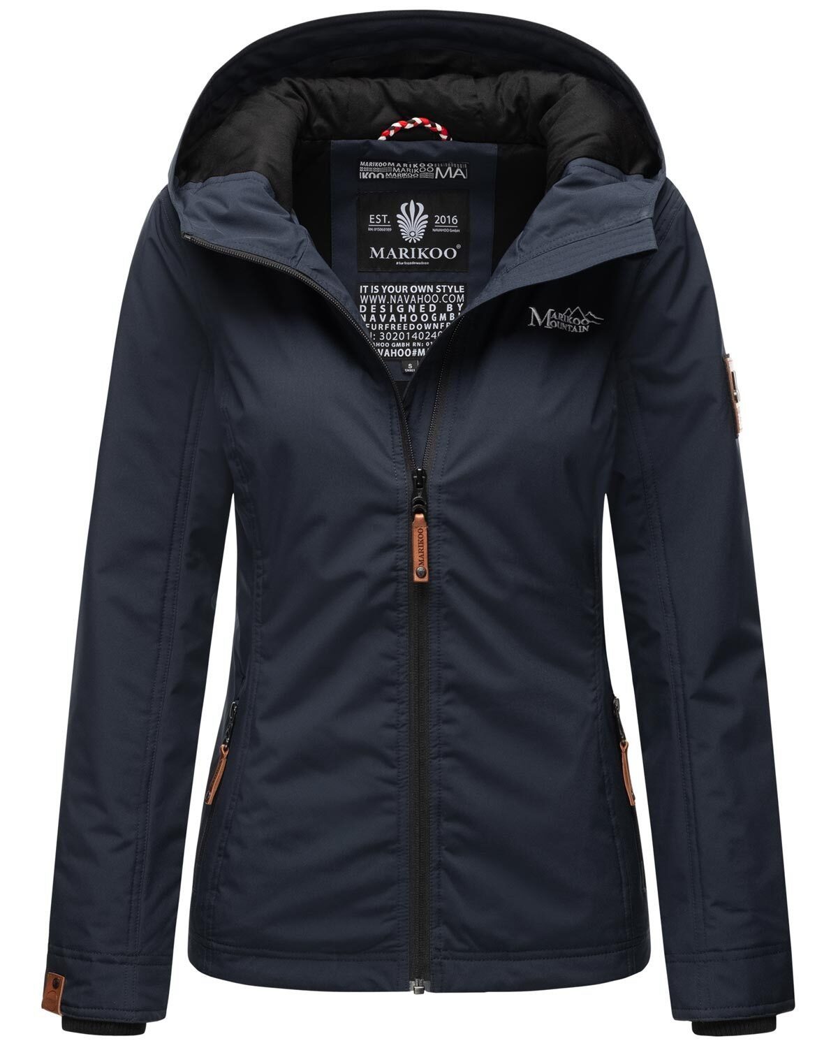 Marikoo Outdoorjacke Brombeere sportliche Übergangsjacke mit Kapuze günstig online kaufen