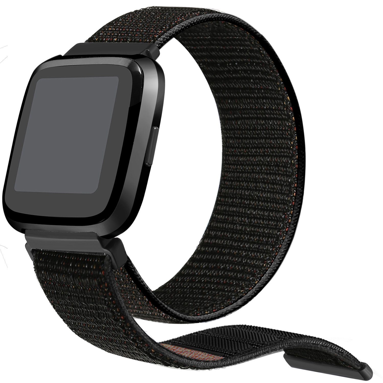 Uhrenarmband, Diida kompatibel Versa Fitbit 2/ Schwarz Nylonbänder Armband, lite, mi Band, versa Versa/ band, Smartwatch-Armband Watch t