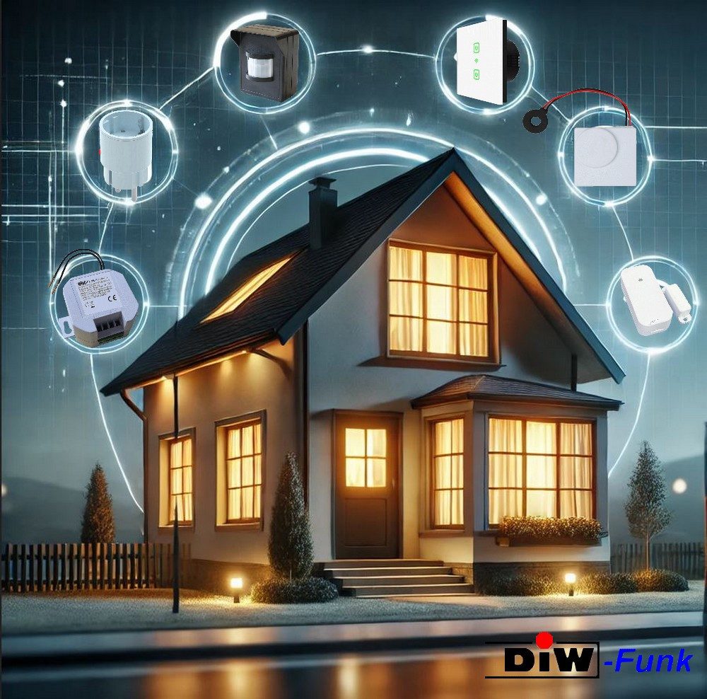 DIW-Funk Licht-Funksteuerung DWR-2000 WiFi-Funk-Zwischenstecker DIW-Funk WiFi P, für Licht, Steckdosen, Garagen, Funk-Verschlüsselung, Packung, 1-tlg., Steuerung per Funk, Auswahl an vielen Sendern und Empfängern