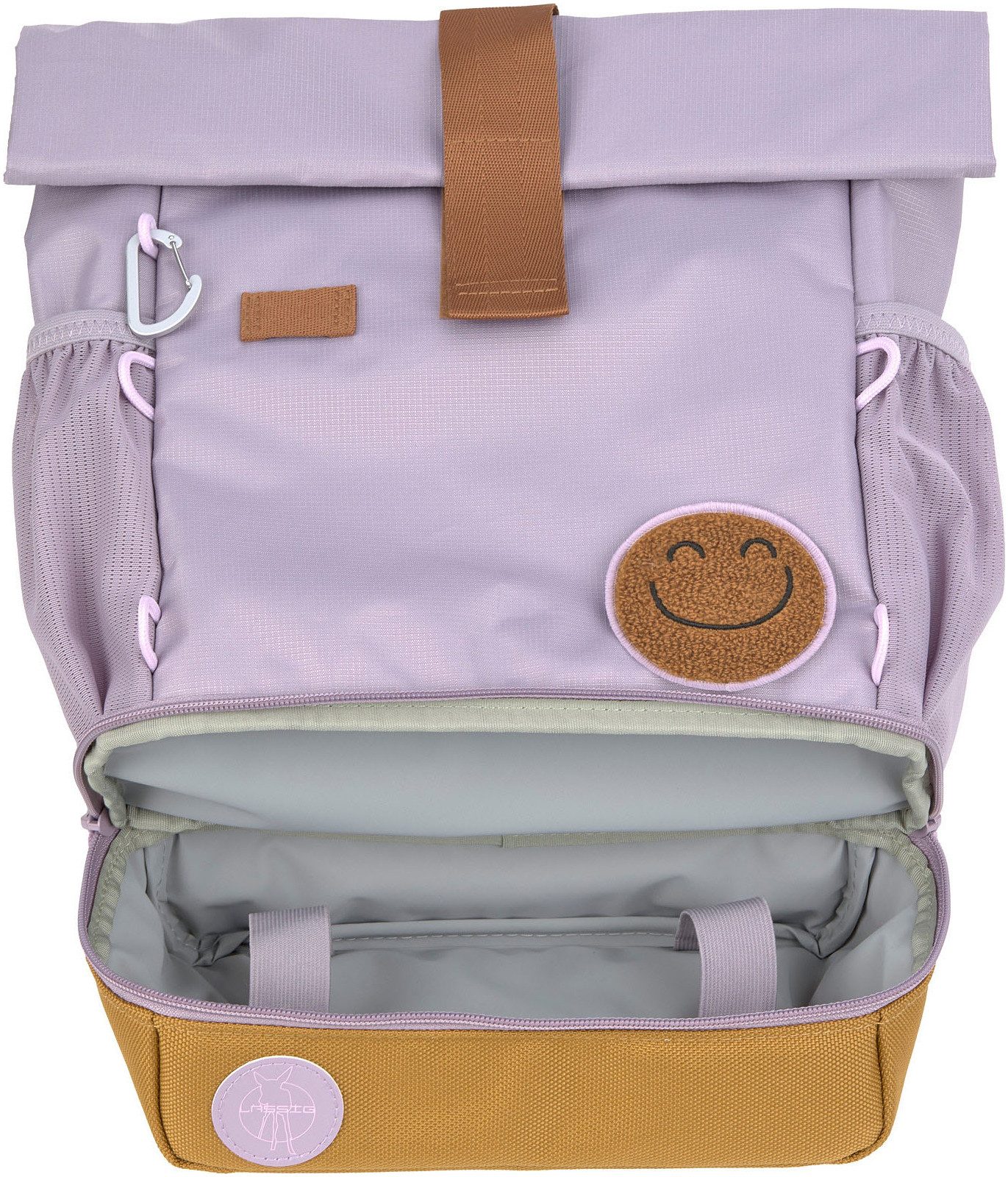 LÄSSIG Kinderrucksack Little Gang, Mini Rolltop Backpack, lilac, aus recycelten PET-Flaschen