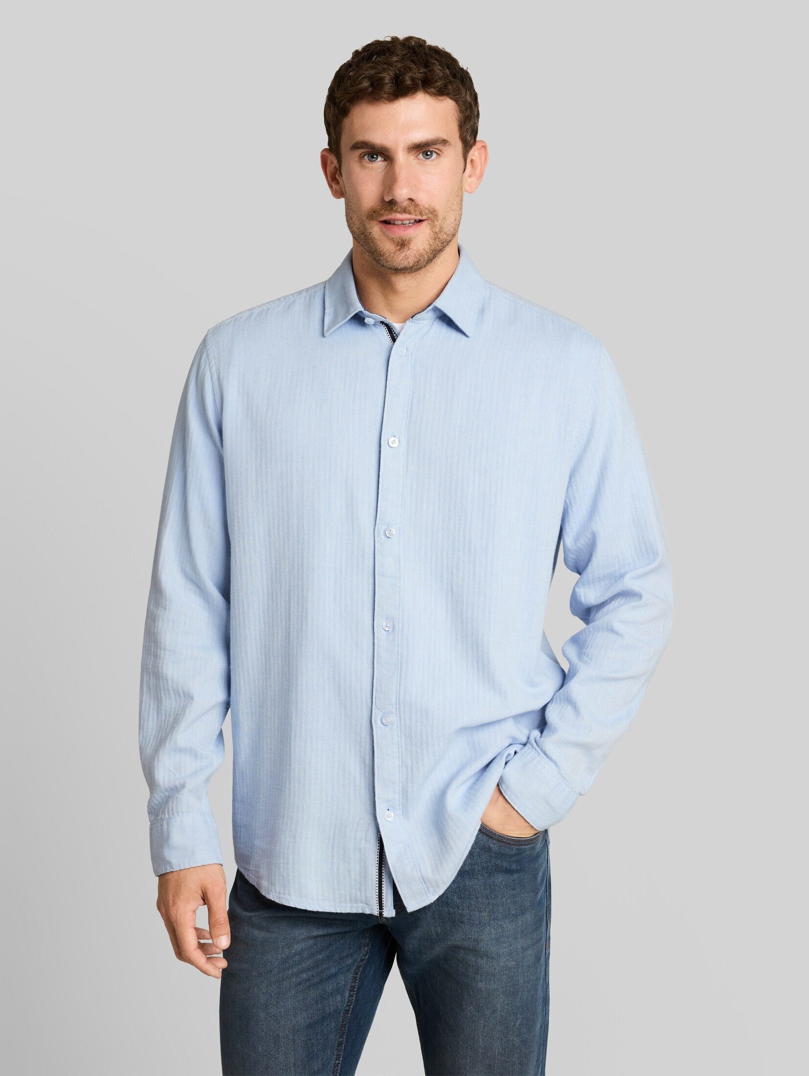 TOM TAILOR Langarmhemd Blusen & Shirts Regular Fit Hemd aus Baumwolle