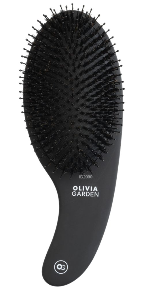 OLIVIA GARDEN Haarbürste Olivia Garden Expert Care Curve Boar&Nylon Mat Schwarz