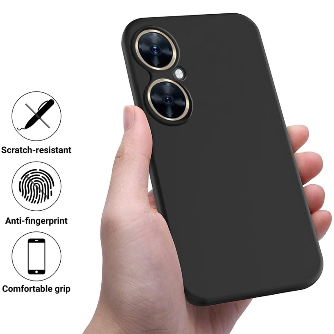 CoolGadget Handyhülle Black Series Handy Hülle für Huawei Nova 11i 6,8 Zoll, Edle Silikon Schlicht Robust Schutzhülle für Huawei Nova 11i Hülle