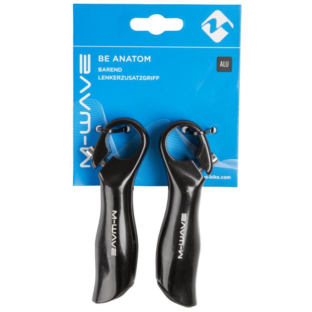 M-Wave Fahrradlenkergriff M-WAVE Lenkerzusatzgriff BE ANATOM Aluminium schwarz