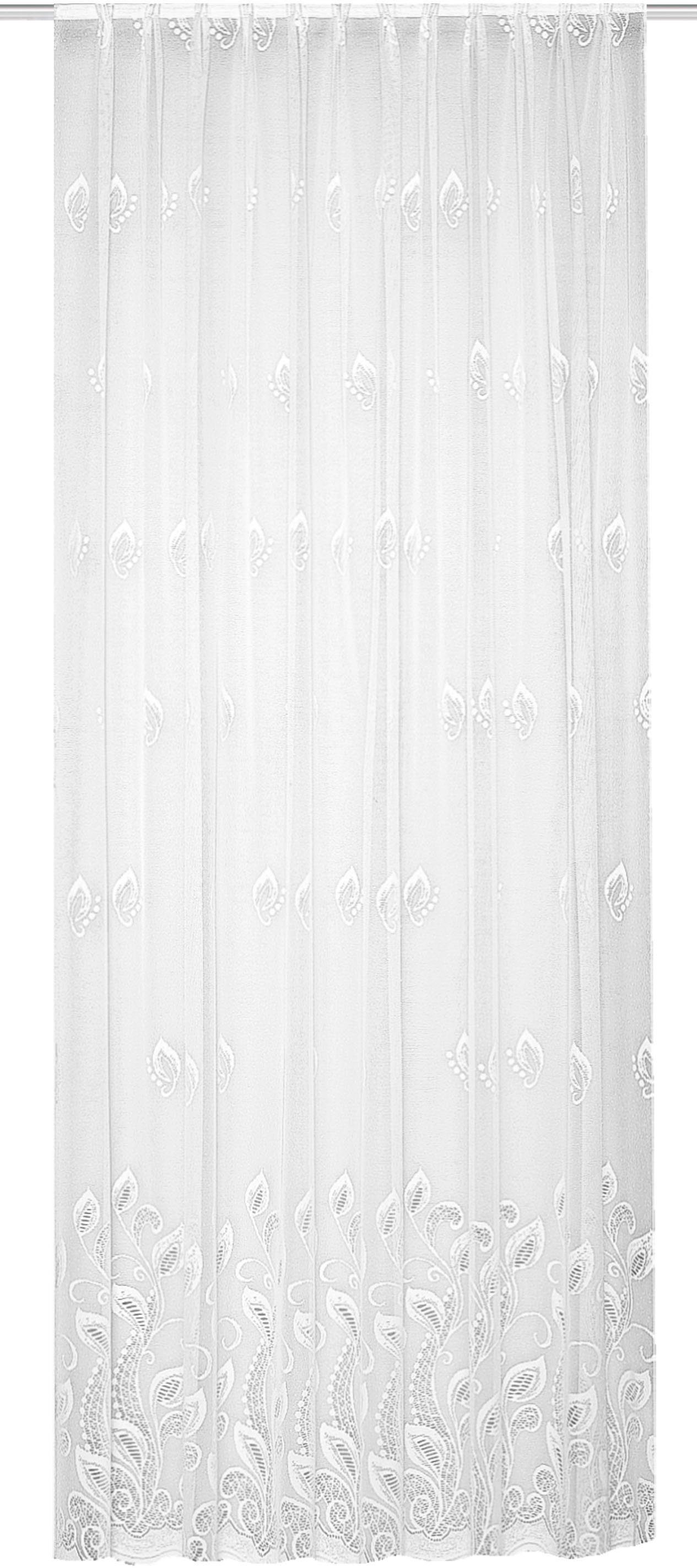 Vorhang SUSANA fein St), SUSANA, (1 halbtransparent, Wirkware, Faltenband WOHNIDEEN, Faltenbandstore Jacquard HOME